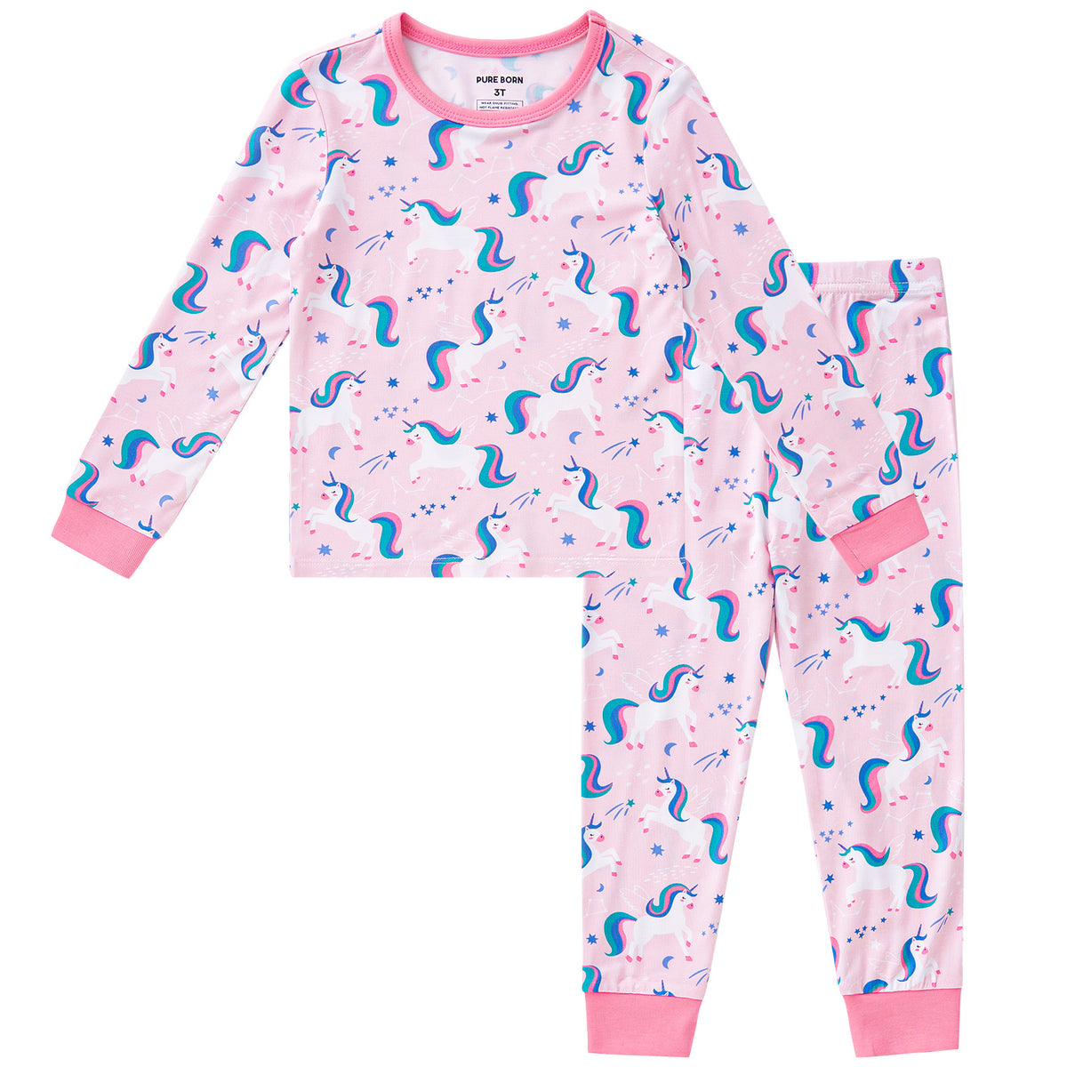 Viscose From Bamboo Pajamas for Girls Long Sleeve