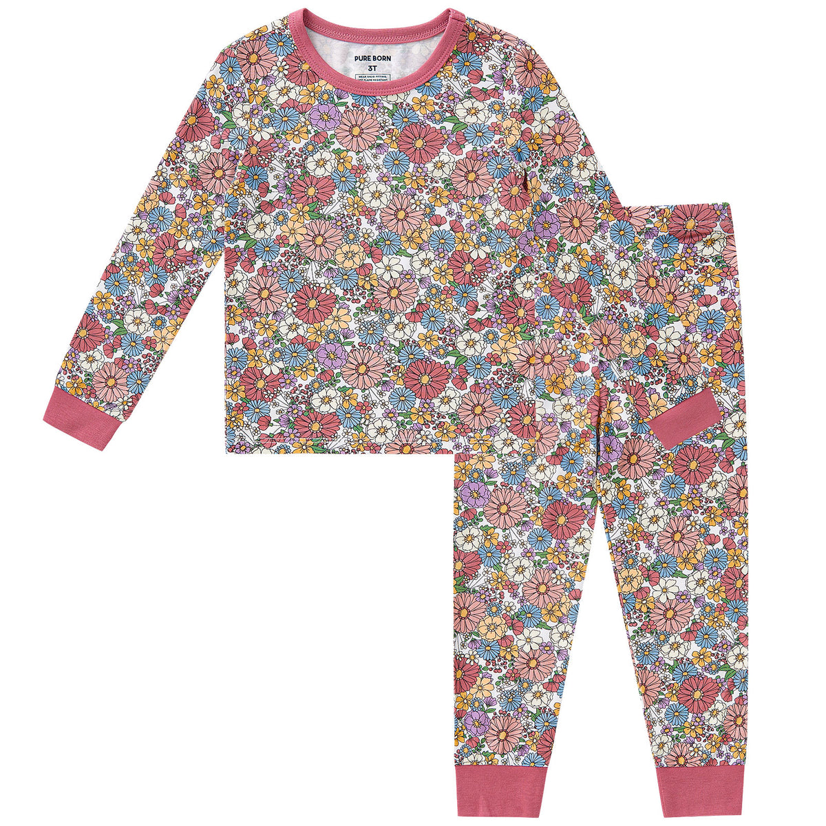 Viscose From Bamboo Pajamas for Girls Long Sleeve