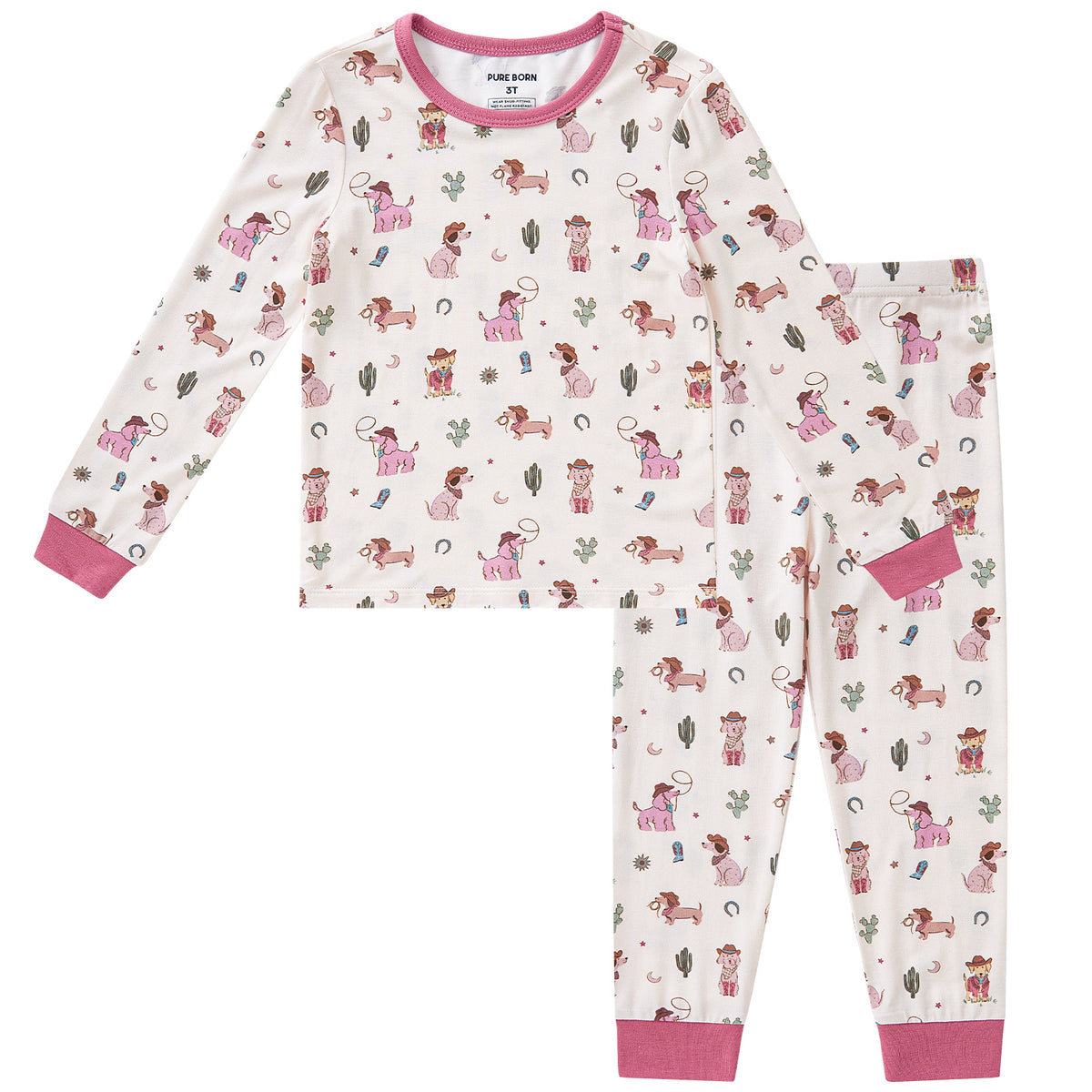 Viscose From Bamboo Pajamas for Girls Long Sleeve