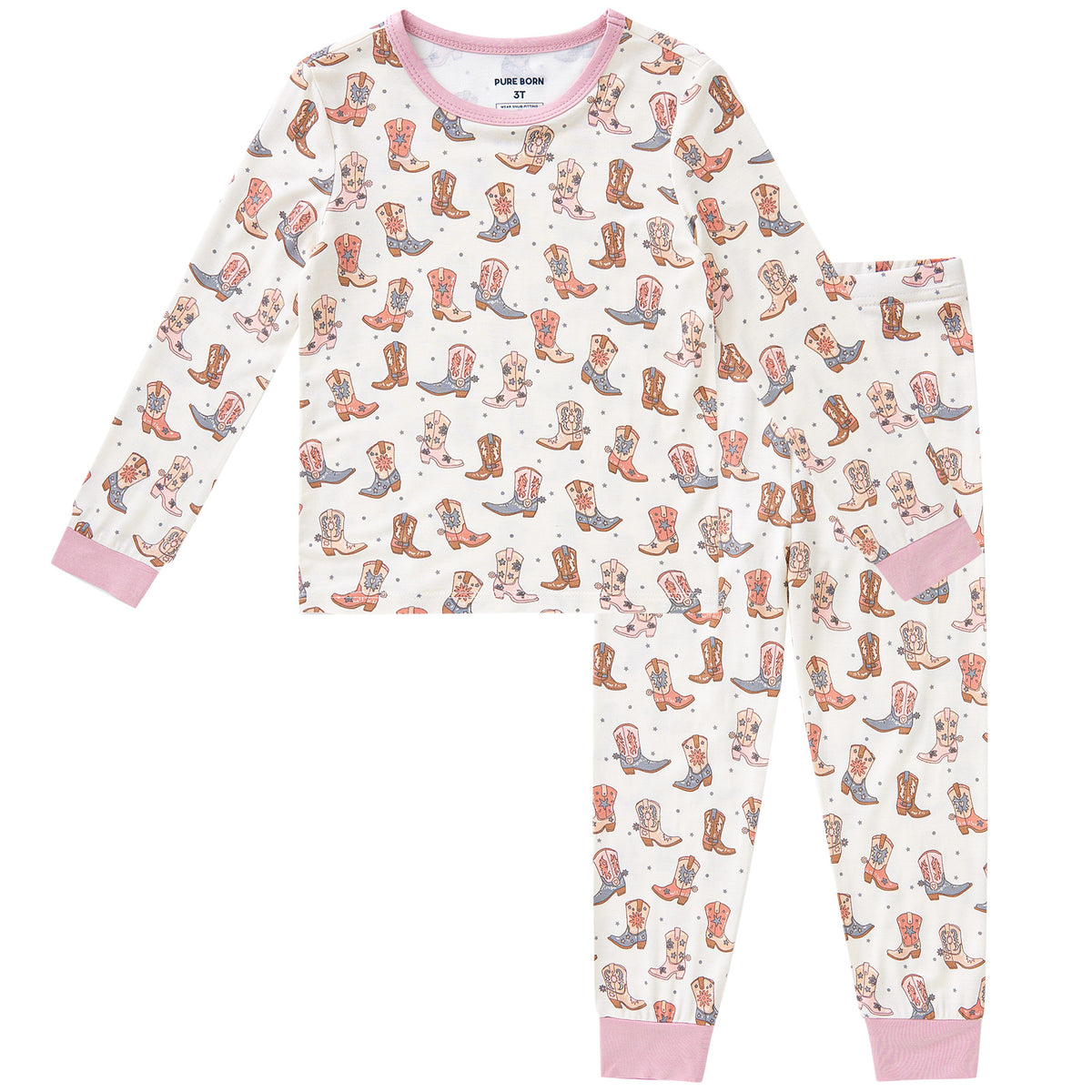 Viscose From Bamboo Pajamas for Girls Long Sleeve