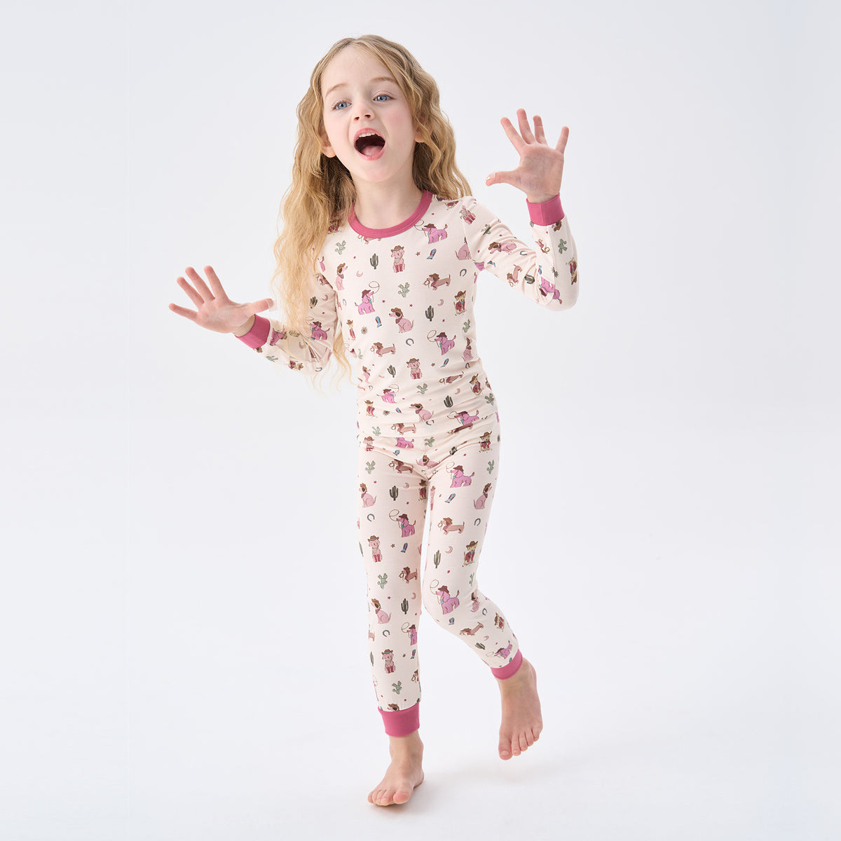 Viscose From Bamboo Pajamas for Girls Long Sleeve