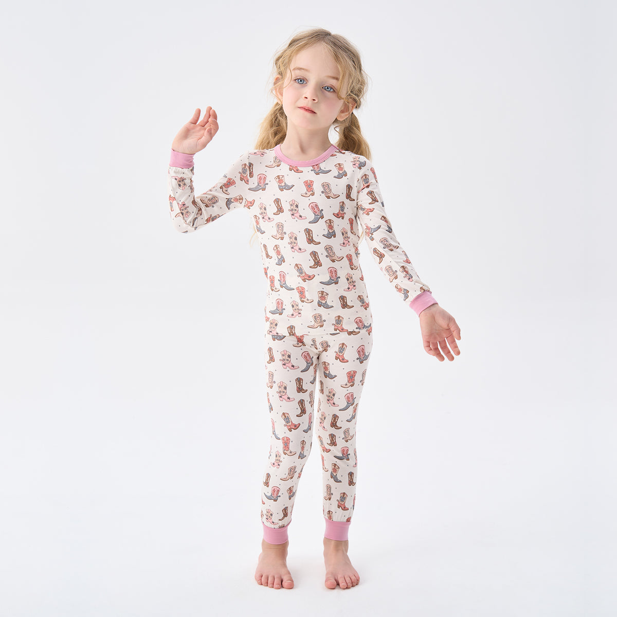 Viscose From Bamboo Pajamas for Girls Long Sleeve