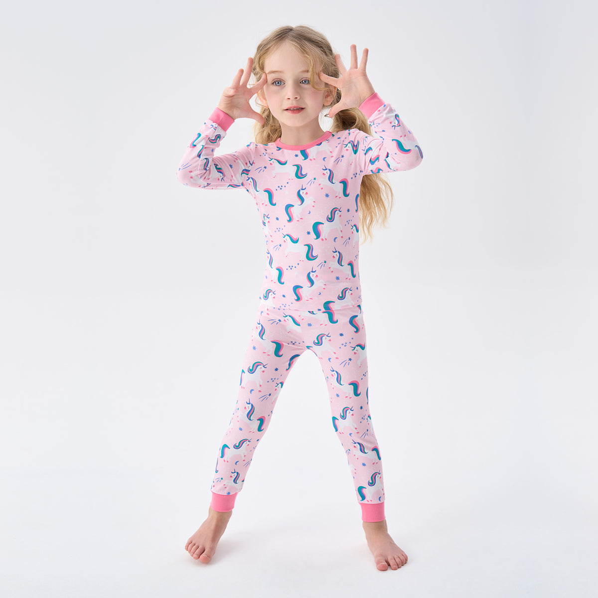 Viscose From Bamboo Pajamas for Girls Long Sleeve