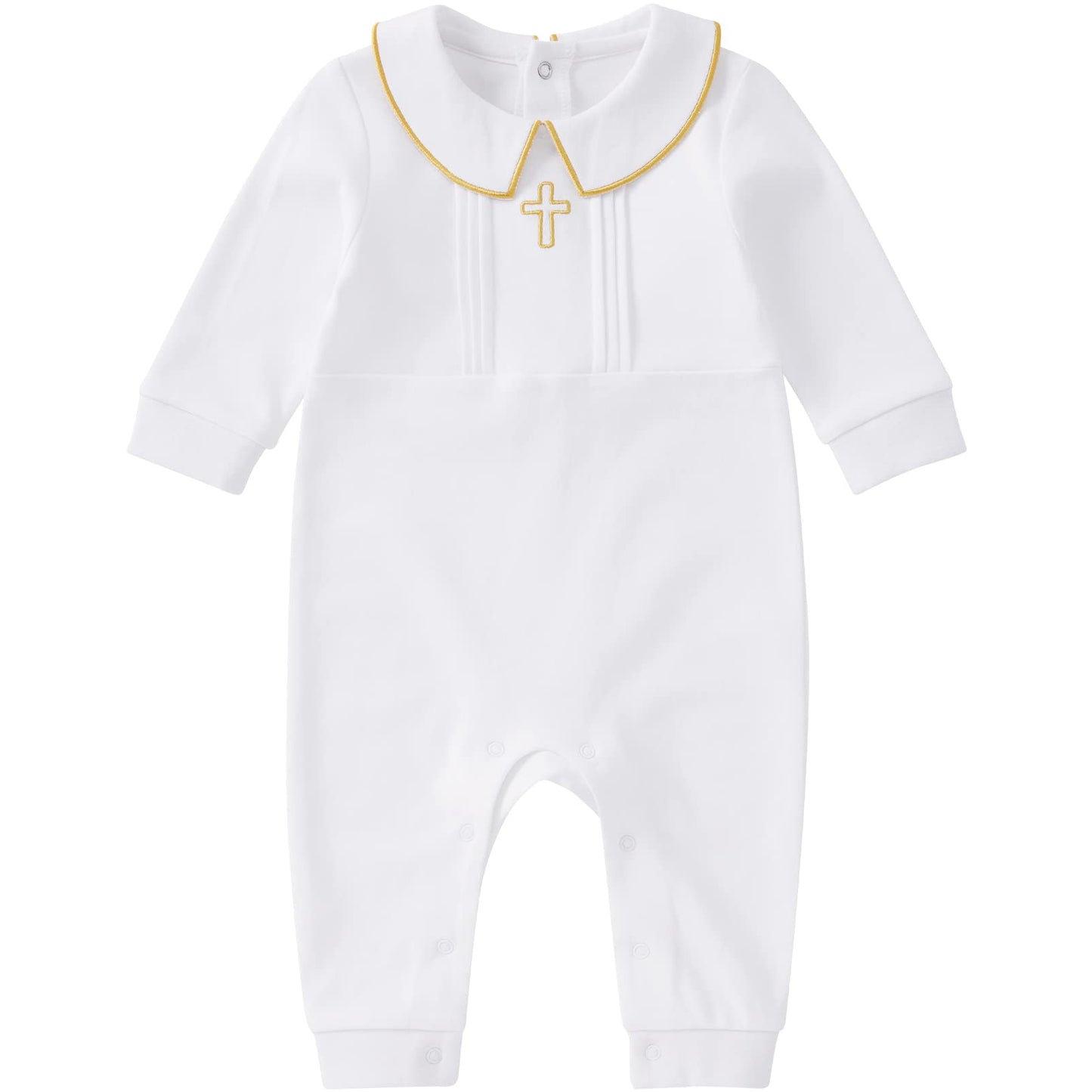 White Cross Baptism Outfit Long Sleeve