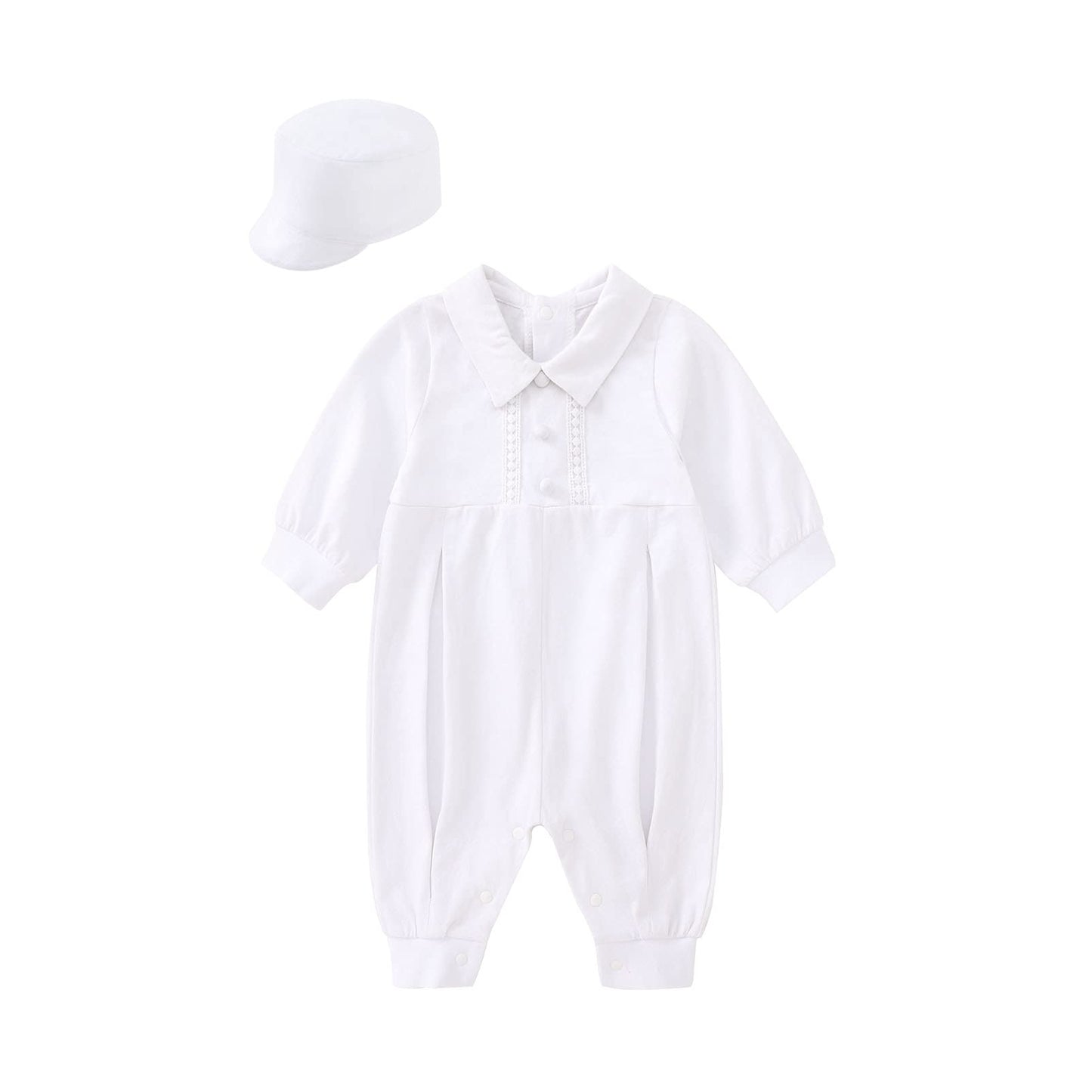 White Cross Baptism Outfit Long Sleeve