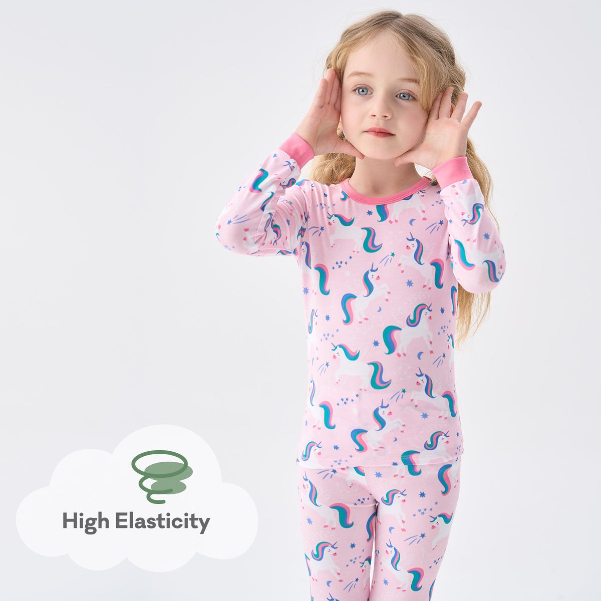 Viscose From Bamboo Pajamas for Girls Long Sleeve