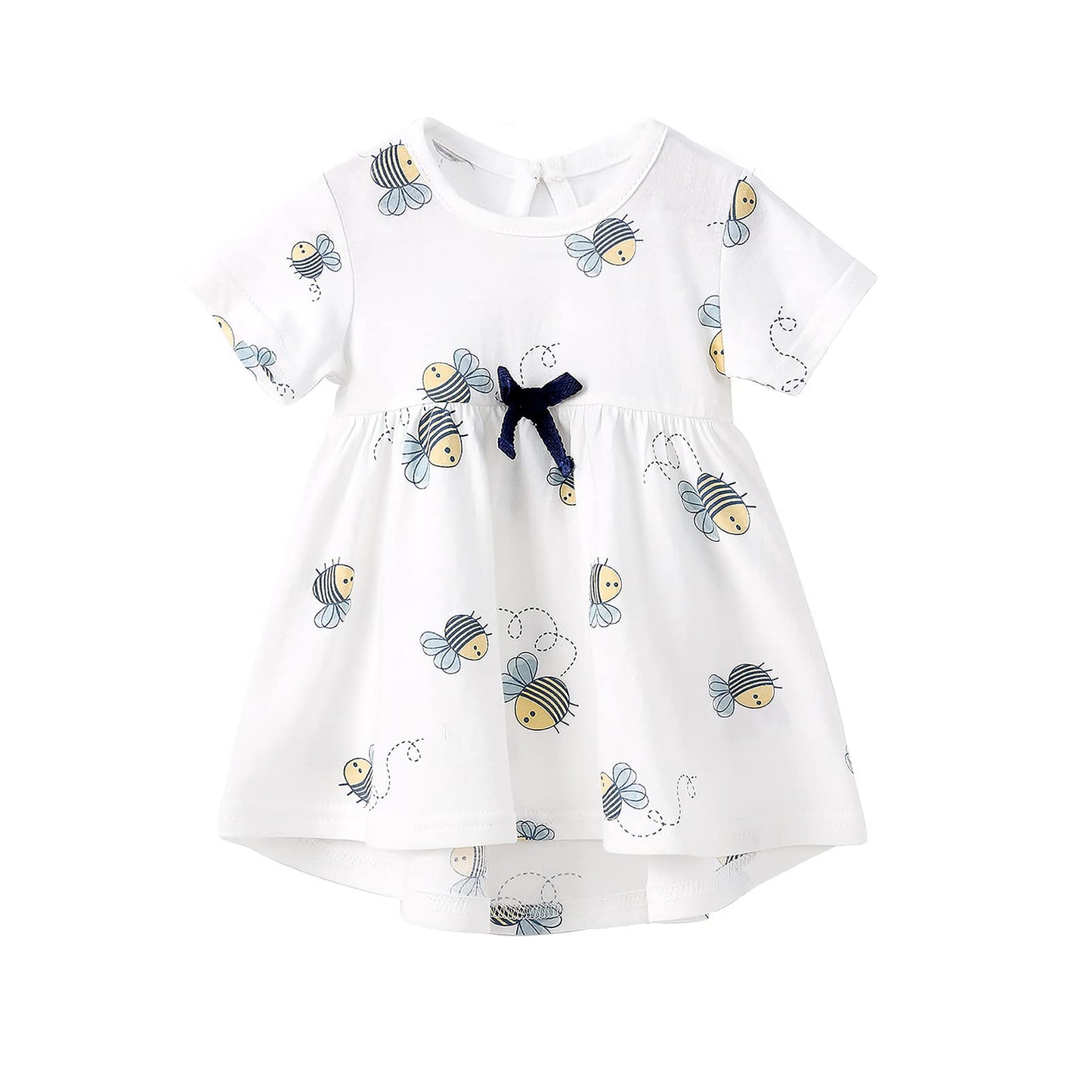 pureborn Baby Girls Dress with Bloomer Infant Girl Cotton Playwear Dress 0-24 Months