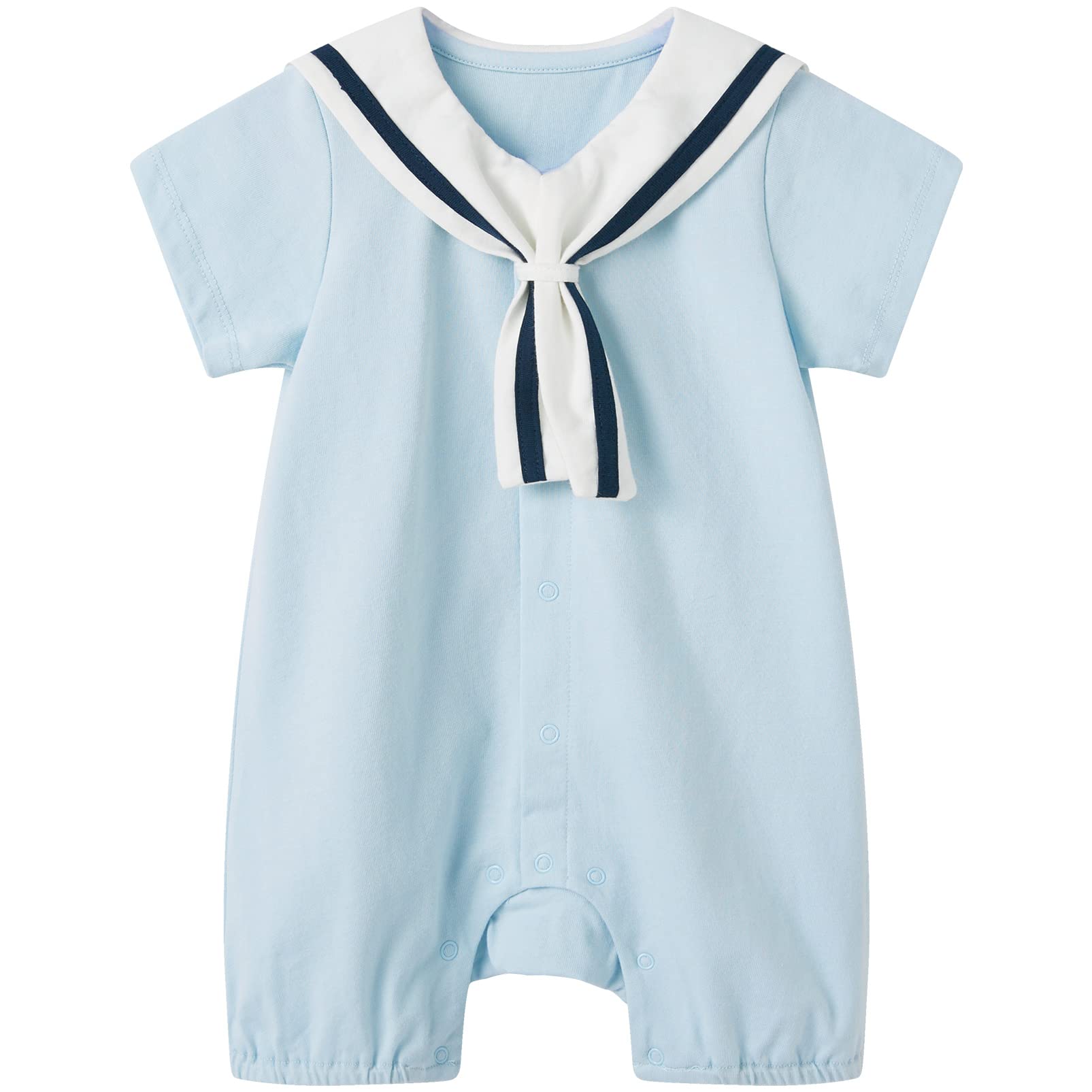 pureborn Baby Boys Girls Nautical Romper One-Piece Beach Outfit Summer Clothes 0-24 Months