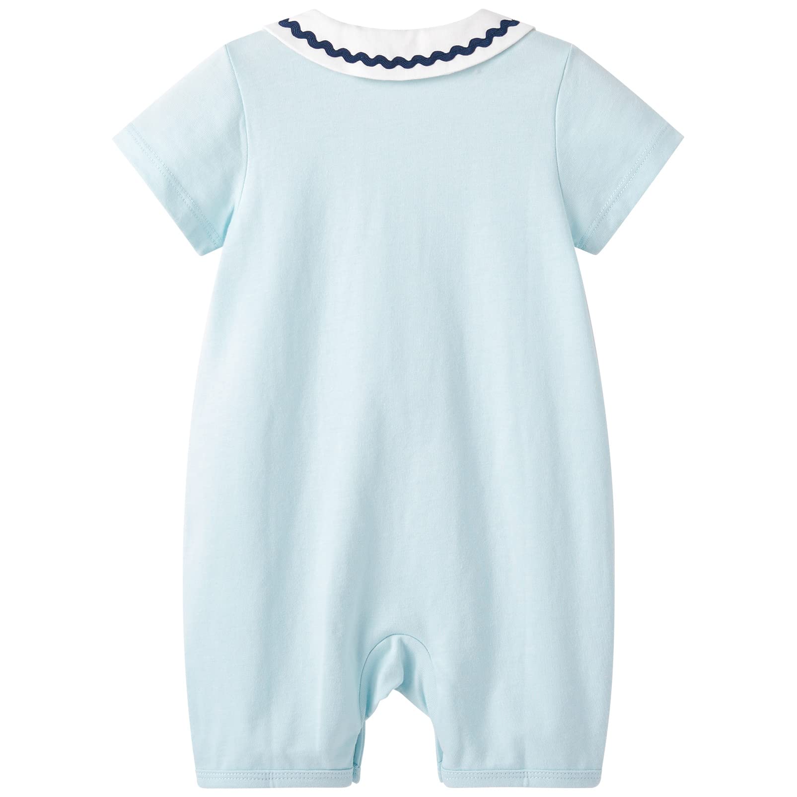 pureborn Baby Boys Girls Nautical Romper One-Piece Beach Outfit Summer Clothes 0-24 Months