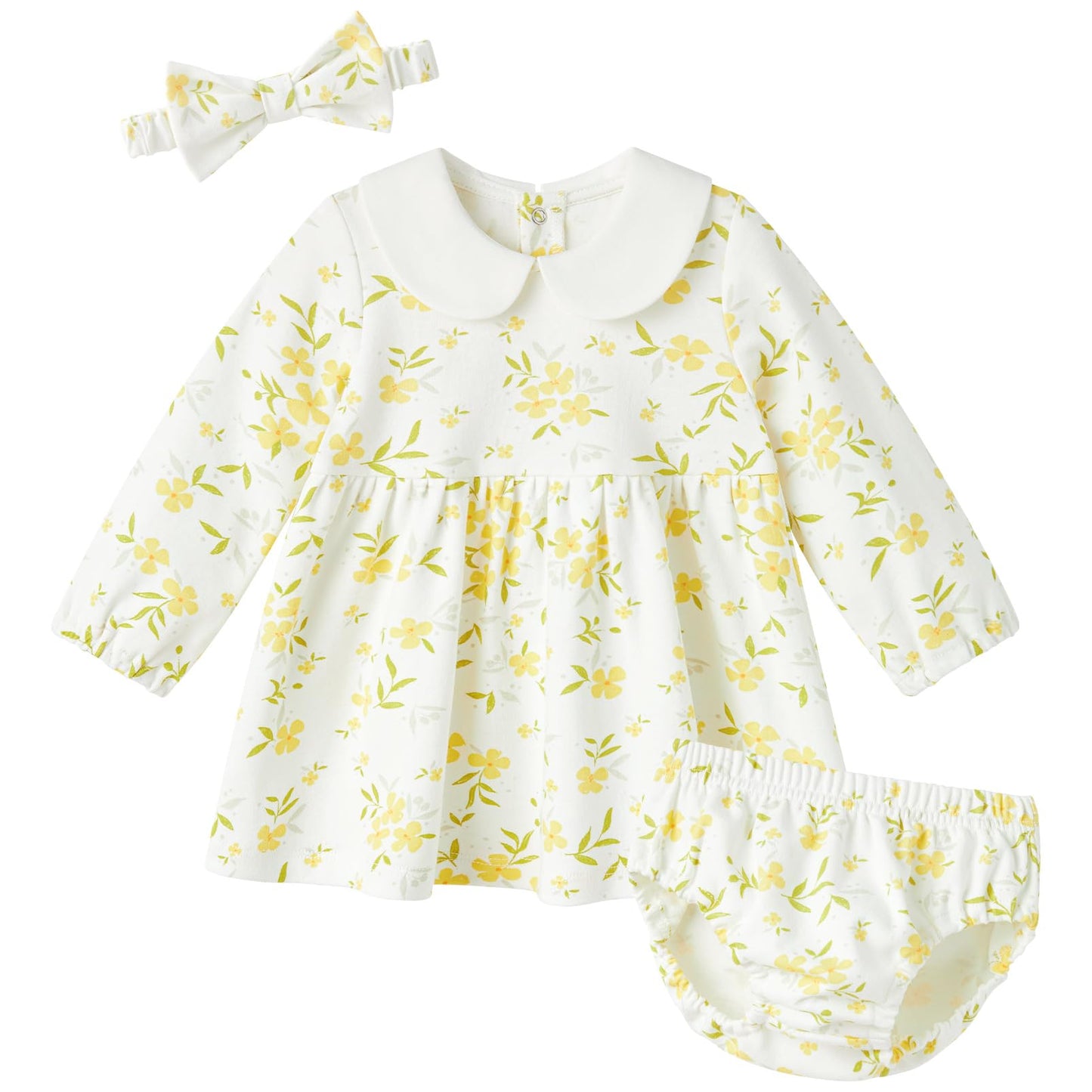 pureborn Baby Girls Dress with Bloomer Infant Girl Cotton Playwear Dress 0-24 Months