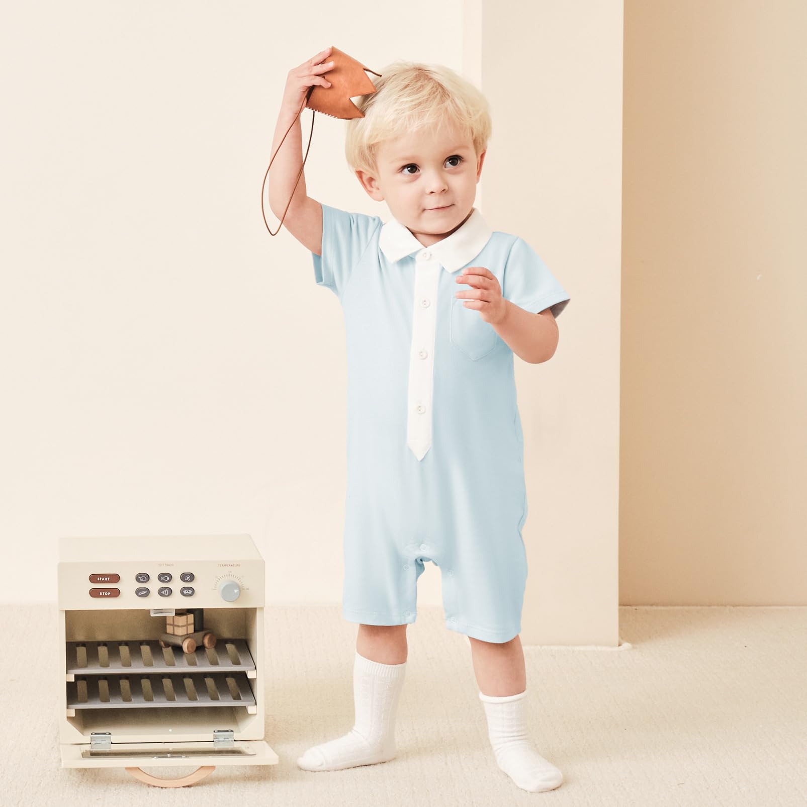 pureborn Baby Boys Girls Nautical Romper One-Piece Beach Outfit Summer Clothes 0-24 Months