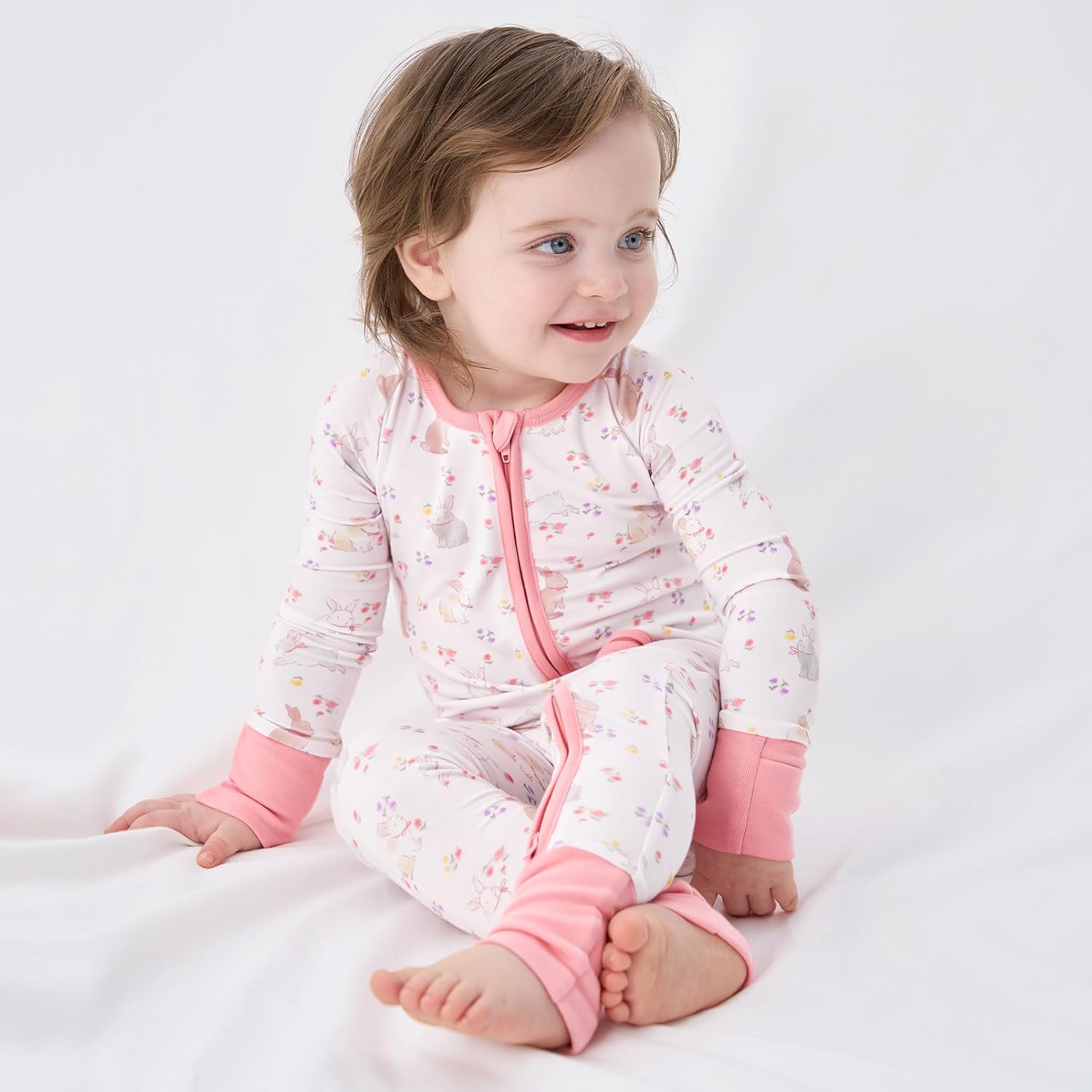 pureborn Baby Boys Sleeper Viscose from Bamboo Pajamas 2-Way Zipper Snug Fit Sleepwear Blue Cowboy Boots 0-3 Months