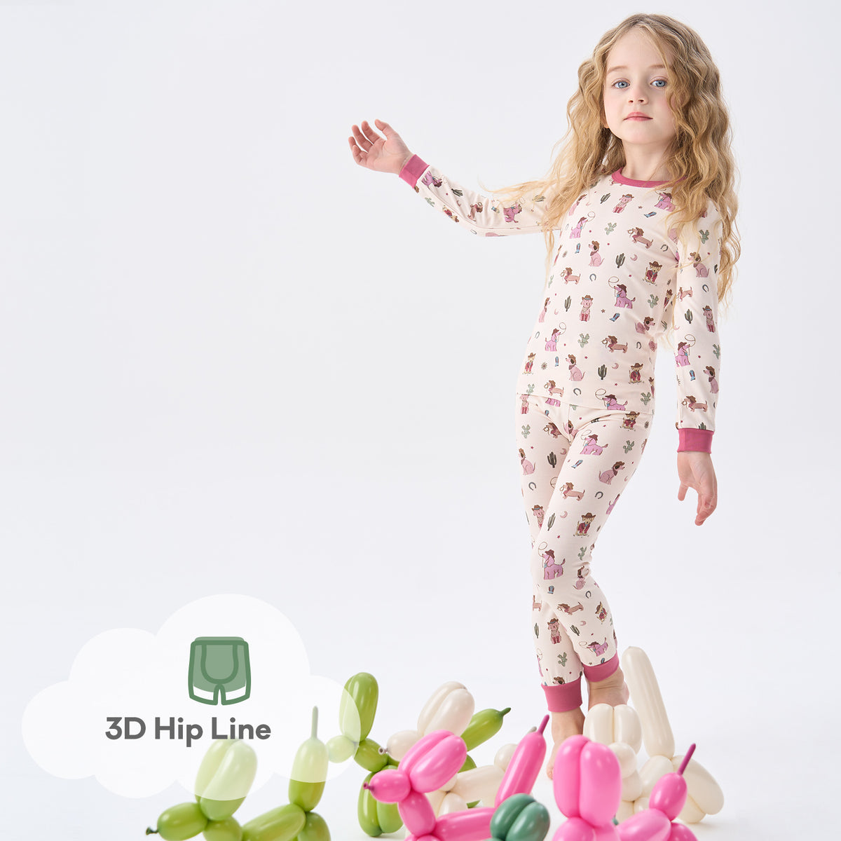 Viscose From Bamboo Pajamas for Girls Long Sleeve