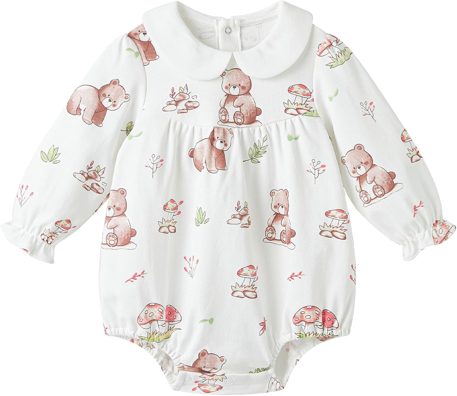 pureborn Baby Girls Boys Bodysuit Super Soft Cotton Romper 0-24 Months