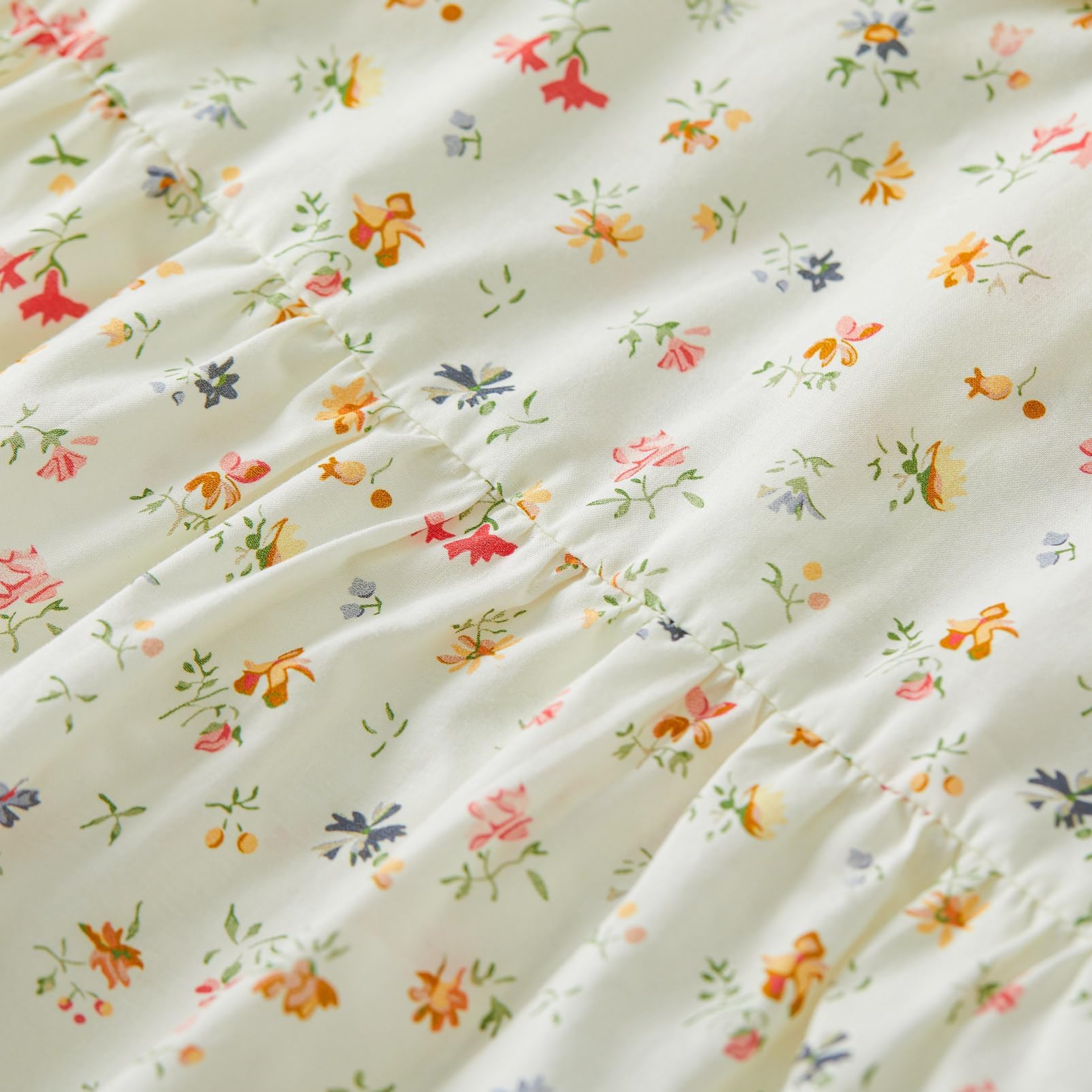 pureborn Baby Toddler Girl Woven Dress Short Sleeve Cotton Playwear Dresses 0-5T