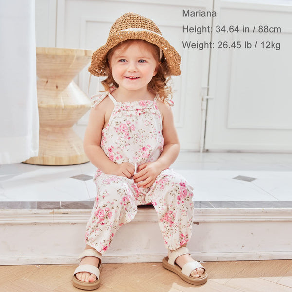 pureborn Baby Toddler Girls Straw Sun Hat Summer Beach Hat