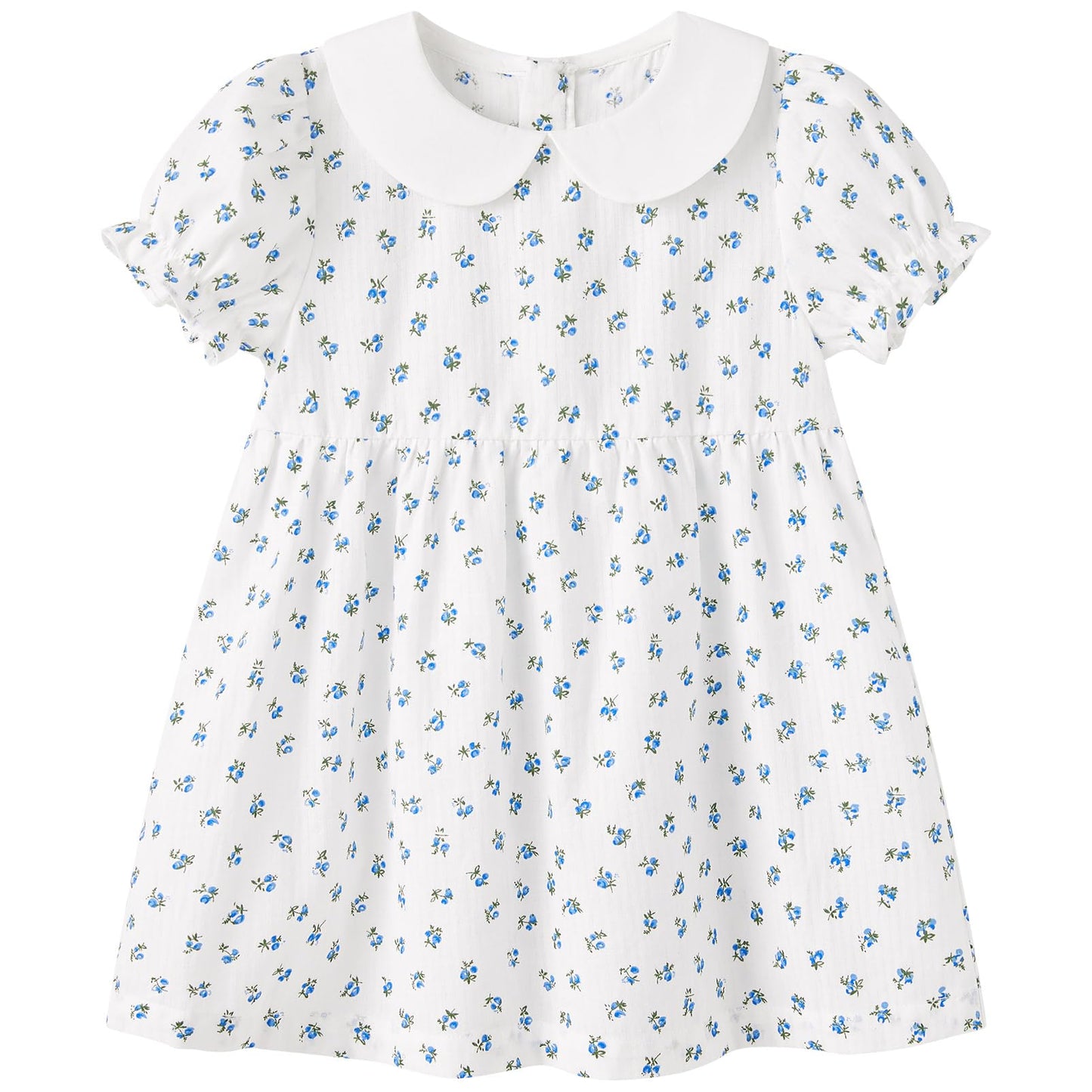 pureborn Baby Toddler Girl Woven Dress Short Sleeve Cotton Playwear Dresses 0-5T