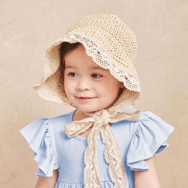 pureborn Baby Toddler Girls Straw Sun Hat Summer Beach Hat