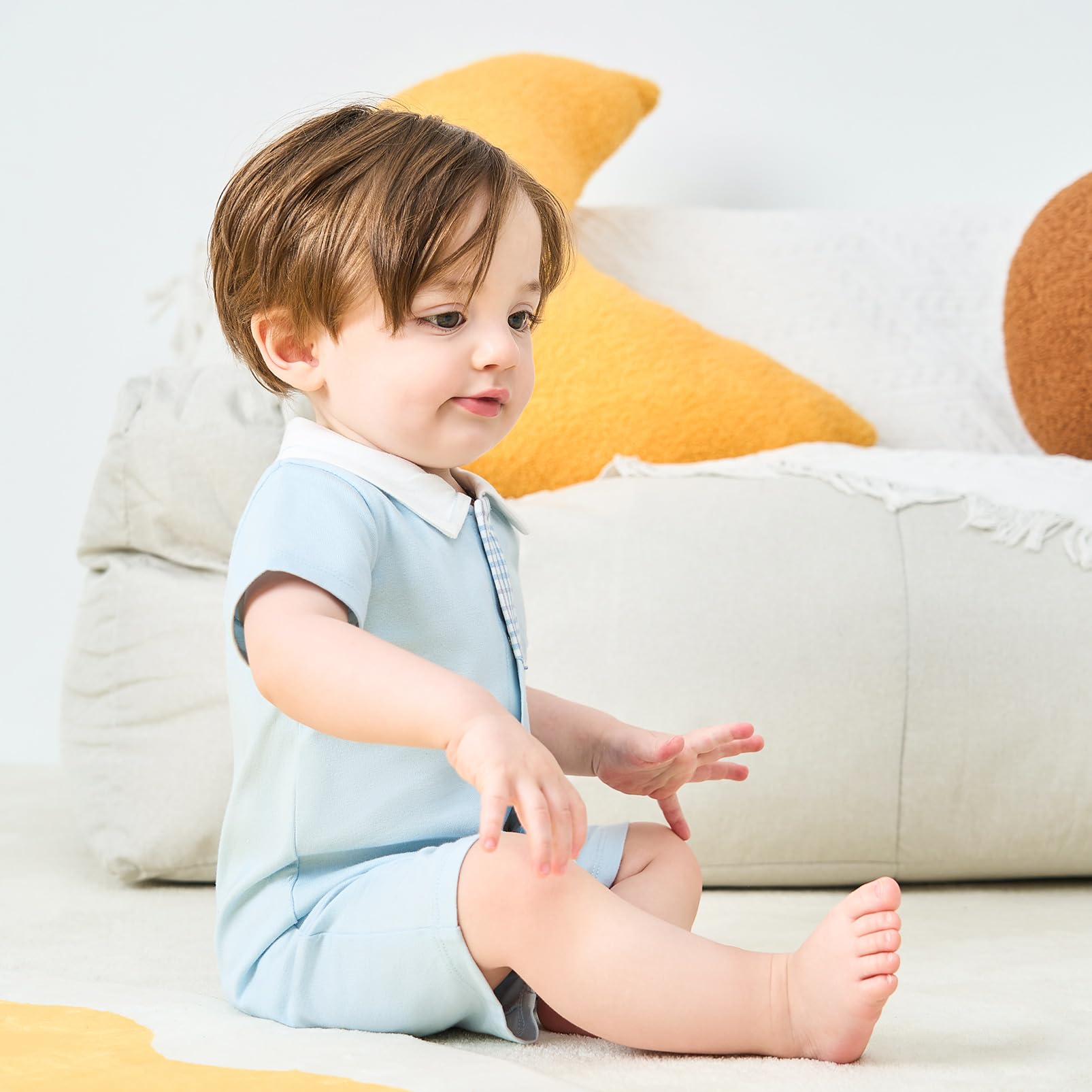 pureborn Baby Boys Girls Nautical Romper One-Piece Beach Outfit Summer Clothes 0-24 Months