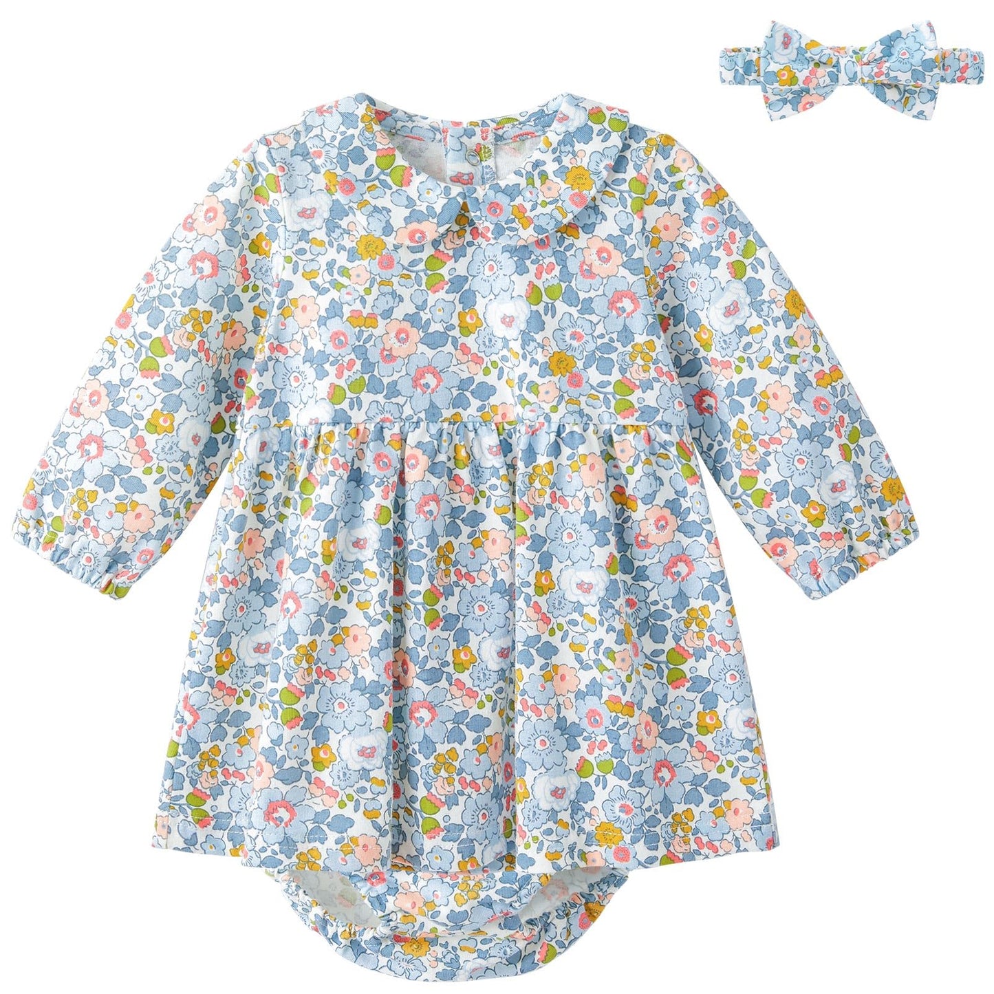 pureborn Baby Girls Dress with Bloomer Infant Girl Cotton Playwear Dress 0-24 Months