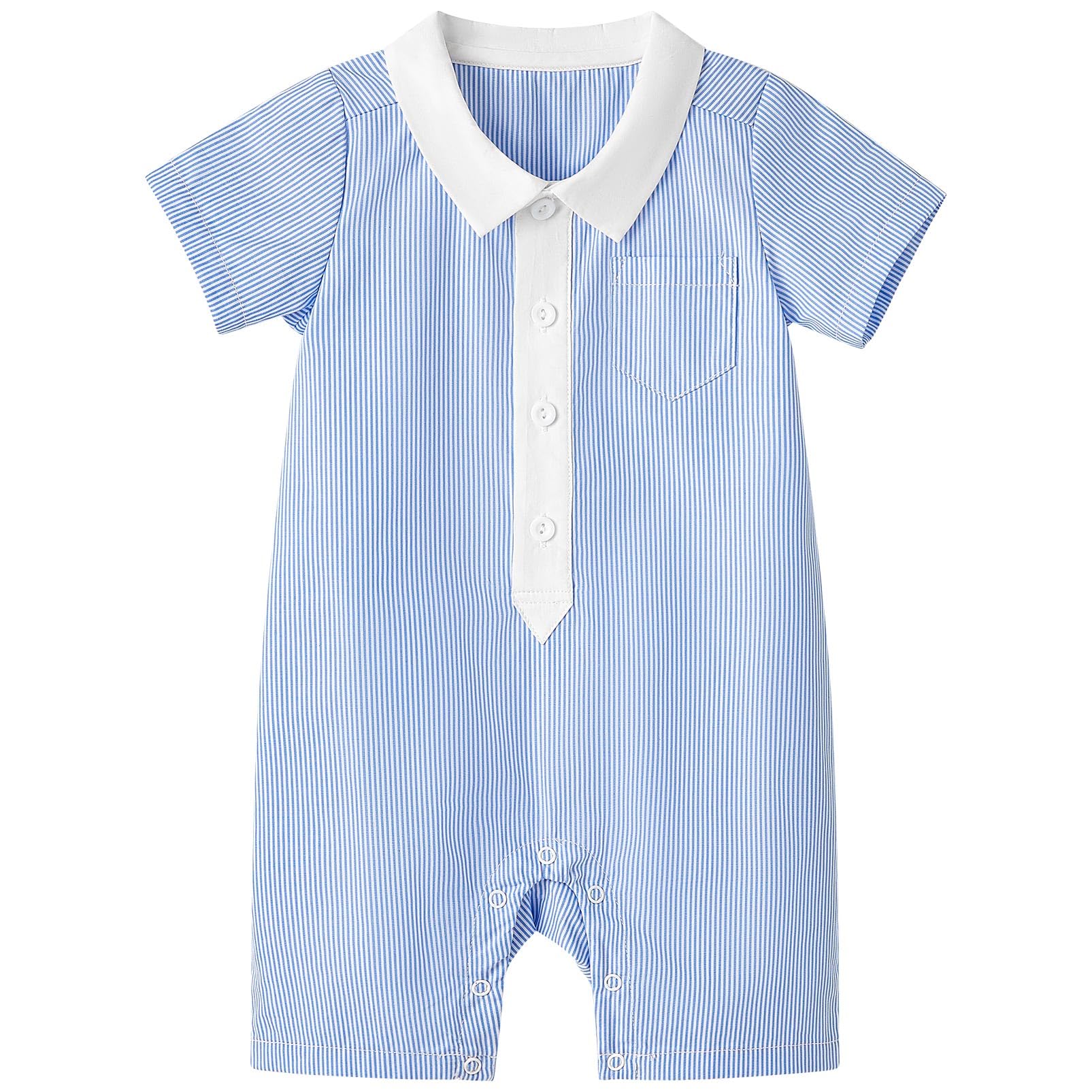 pureborn Baby Boys Girls Nautical Romper One-Piece Beach Outfit Summer Clothes 0-24 Months