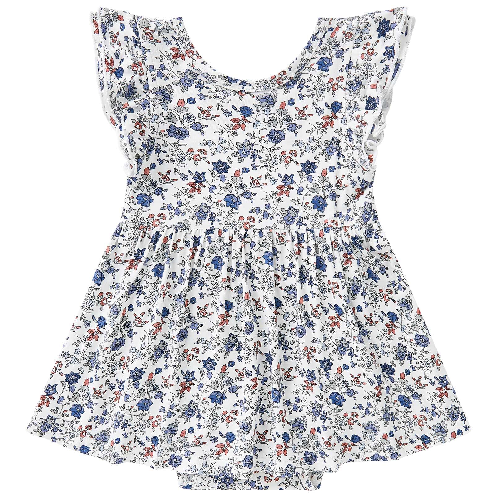 pureborn Baby GIrls Viscose from Bamboo Bodysuit Dress Ruffle Sleeve Romper Playwear Dresses 0-24M