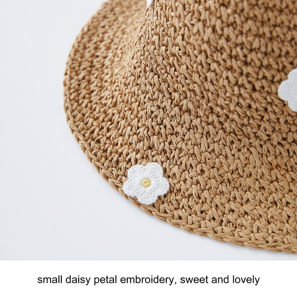 pureborn Baby Toddler Girls Straw Sun Hat Summer Beach Hat