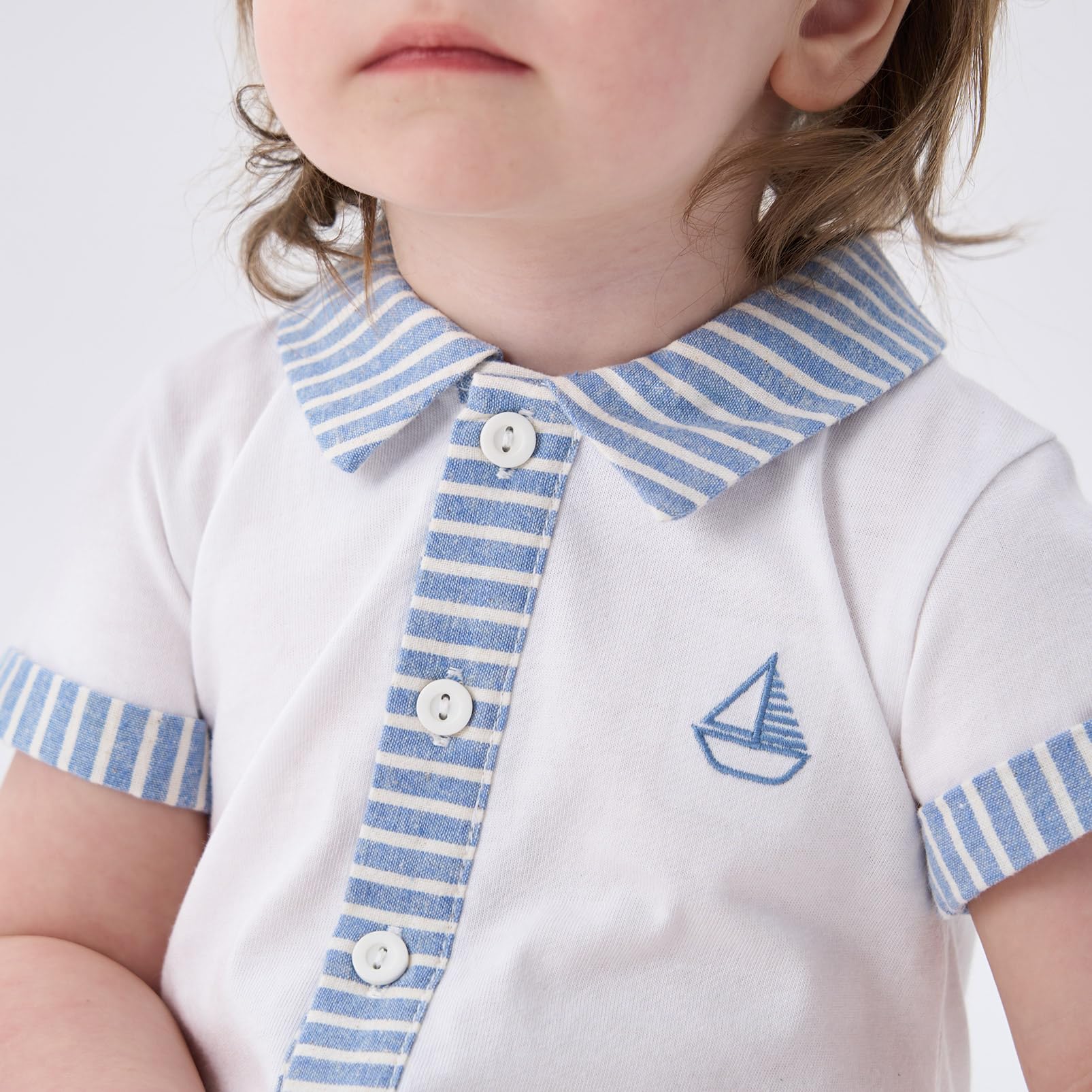 pureborn Baby Boys Girls Nautical Romper One-Piece Beach Outfit Summer Clothes 0-24 Months