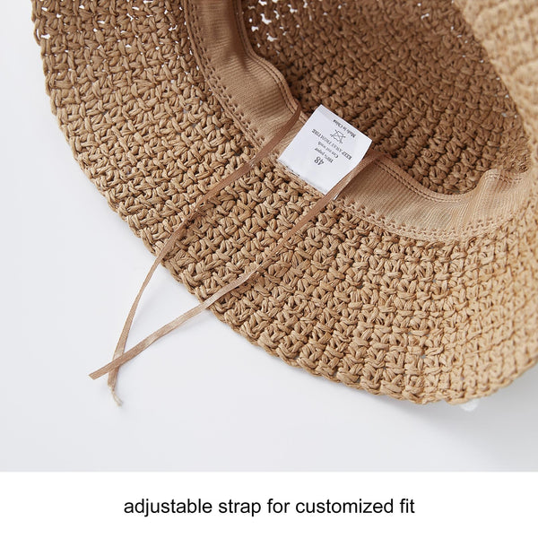 pureborn Baby Toddler Girls Straw Sun Hat Summer Beach Hat