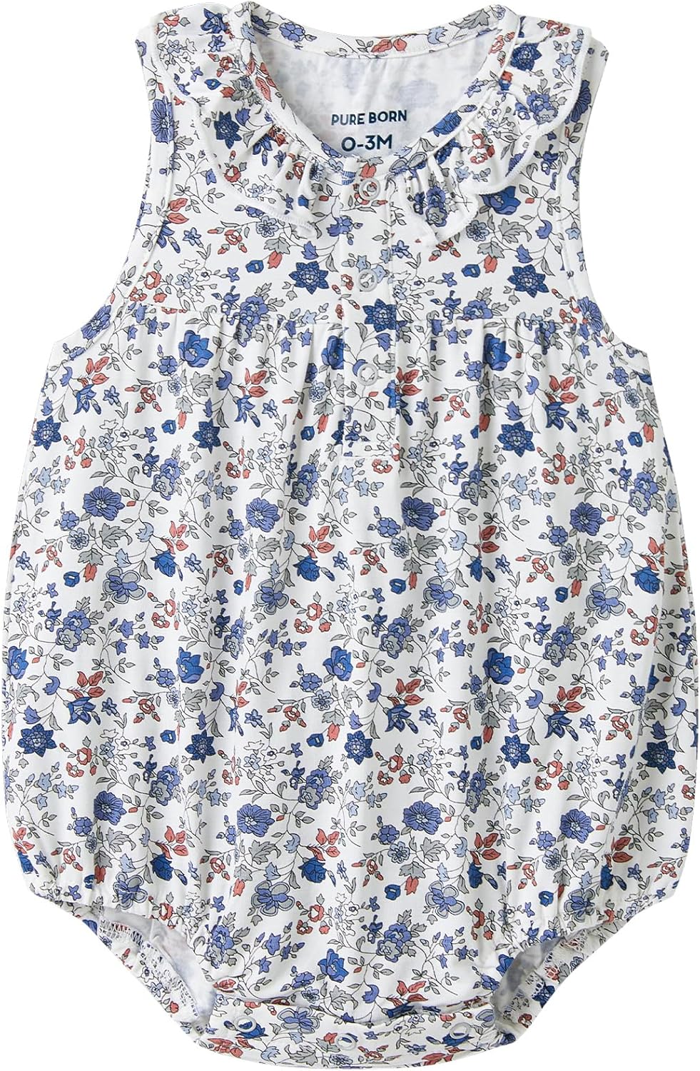 pureborn Baby Girls Boys Bodysuit Super Soft Cotton Romper 0-24 Months