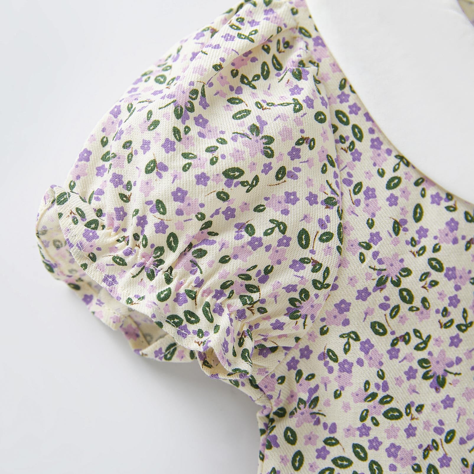 pureborn Baby Toddler Girl Woven Dress Short Sleeve Cotton Playwear Dresses 0-5T