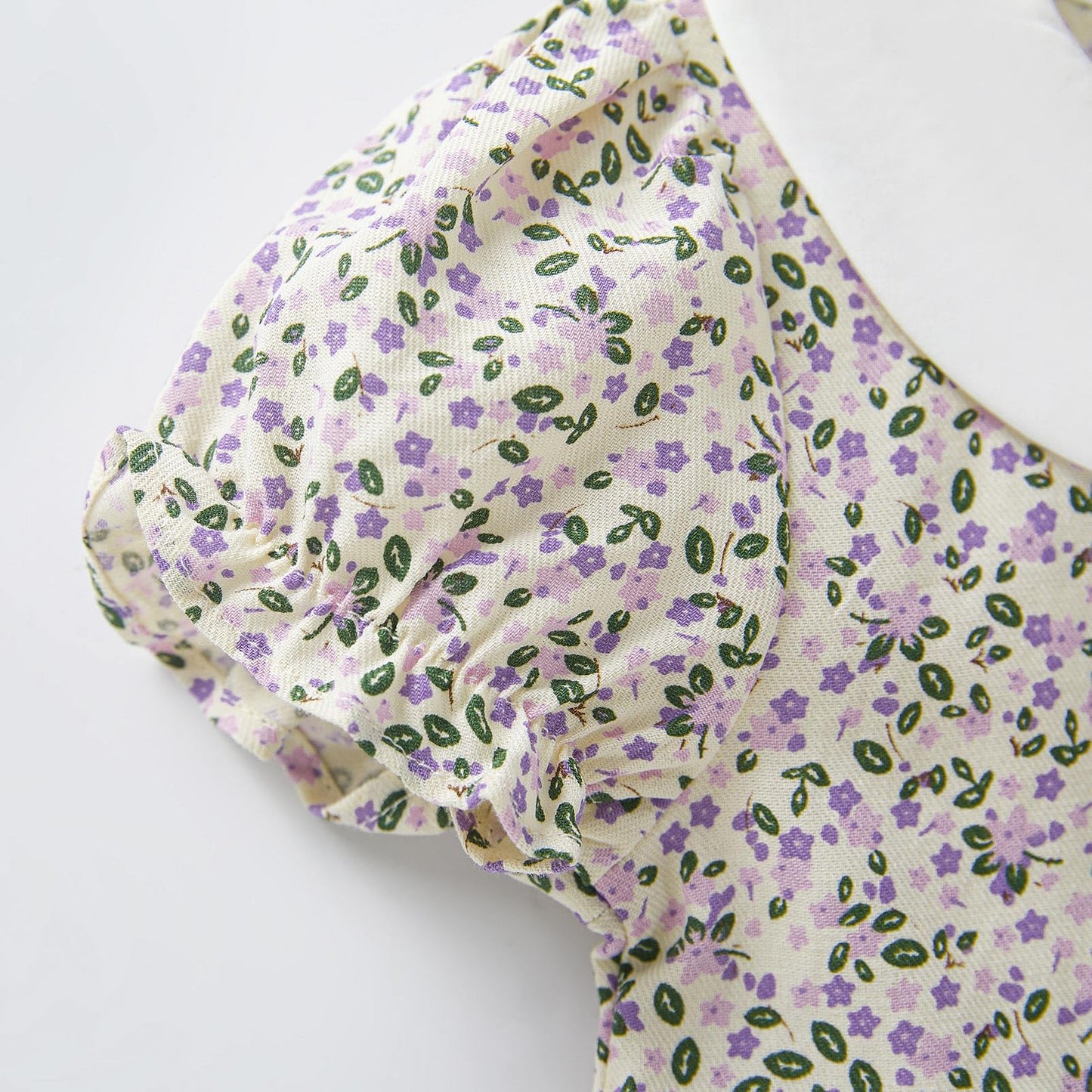 pureborn Baby Toddler Girl Woven Dress Short Sleeve Cotton Playwear Dresses 0-5T