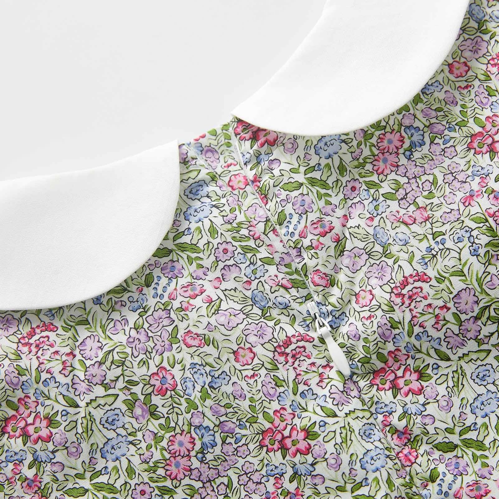 pureborn Baby Toddler Girl Woven Dress Short Sleeve Cotton Playwear Dresses 0-5T