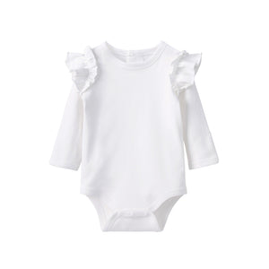 White Ruffle Long Sleeve