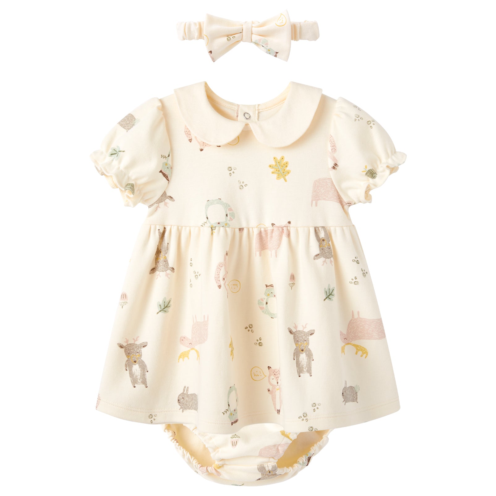 pureborn Baby Girls Dress with Bloomer Infant Girl Cotton Playwear Dress 0-24 Months