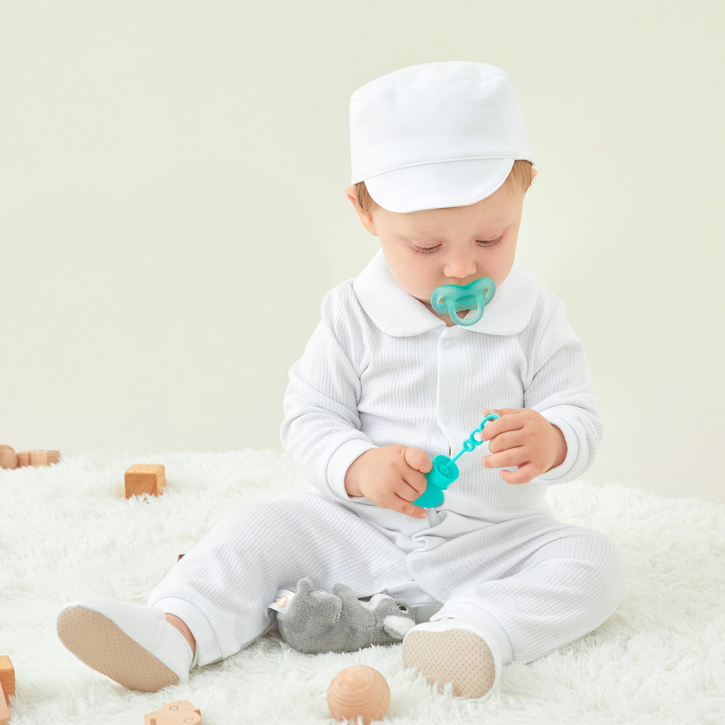 White Cross Baptism Outfit Long Sleeve