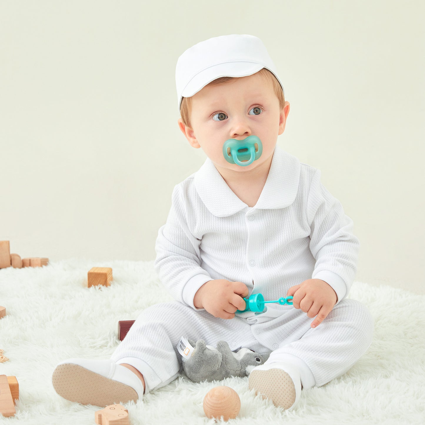 White Cross Baptism Outfit Long Sleeve