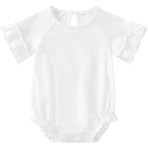 White Raglan Sleeve Short Sleeve