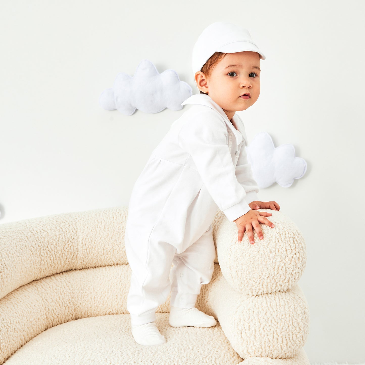 White Cross Baptism Outfit Long Sleeve