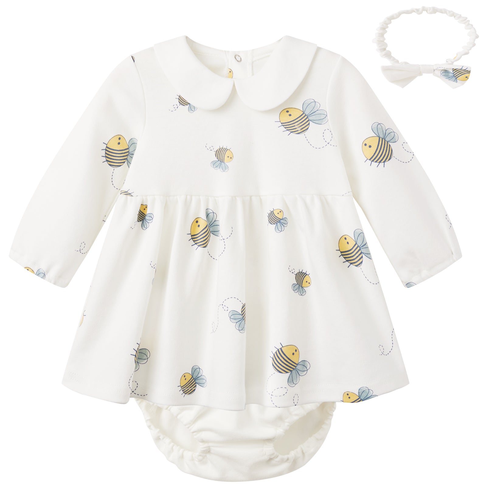 pureborn Baby Girls Dress with Bloomer Infant Girl Cotton Playwear Dress 0-24 Months