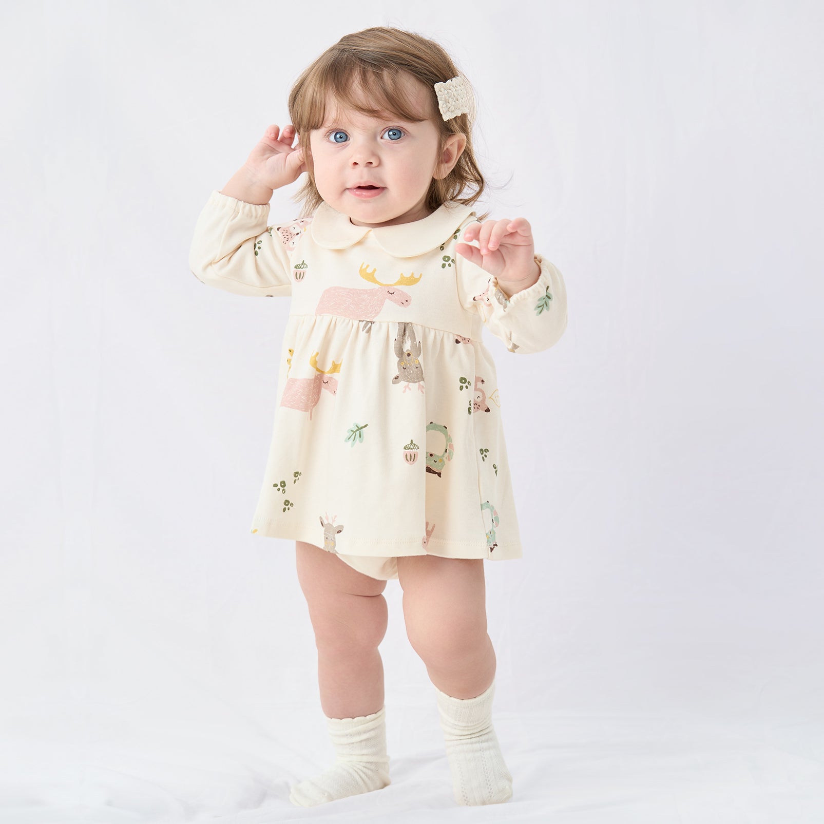 pureborn Baby Girls Dress with Bloomer Infant Girl Cotton Playwear Dress 0-24 Months