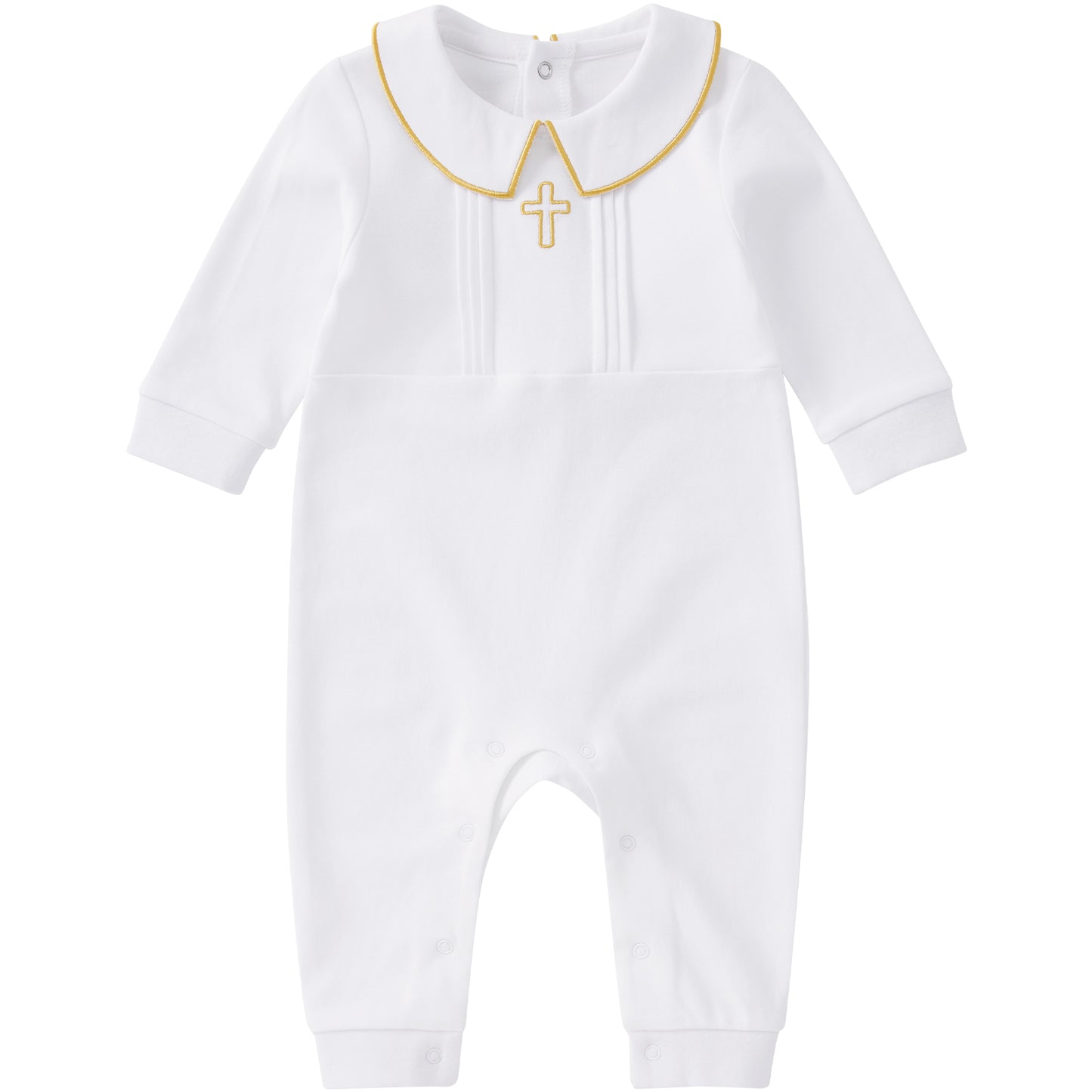 White Cross Baptism Outfit Long Sleeve