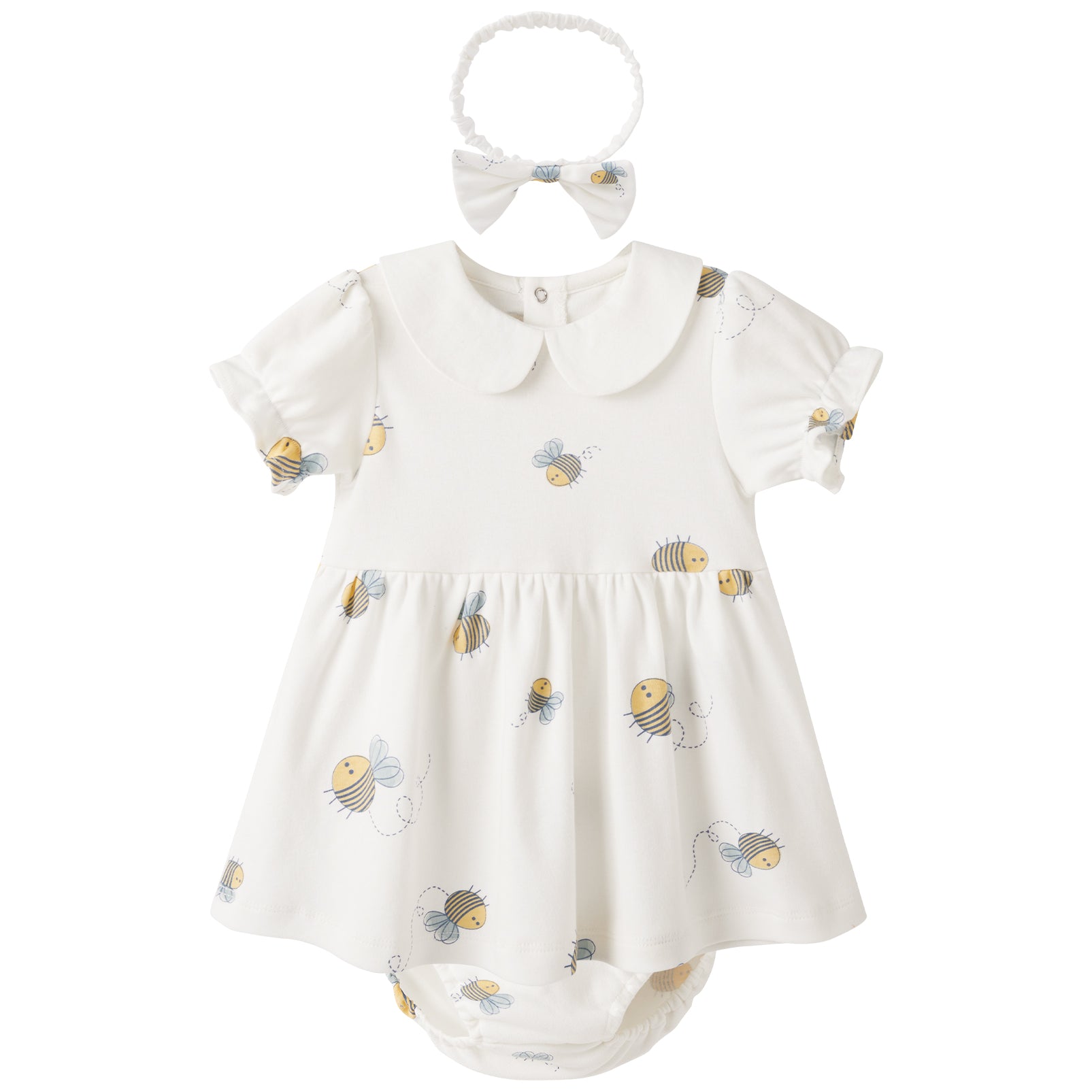 pureborn Baby Girls Dress with Bloomer Infant Girl Cotton Playwear Dress 0-24 Months