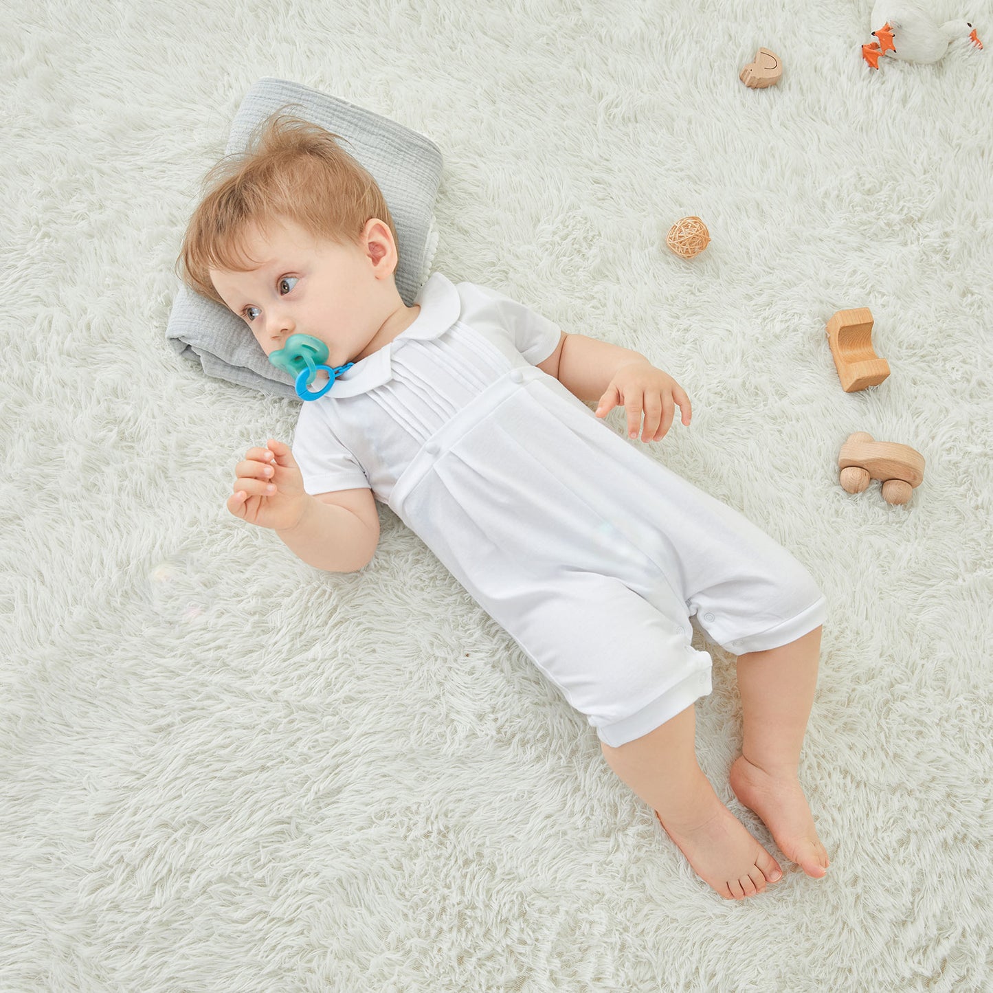 White Cross Baptism Outfit Long Sleeve