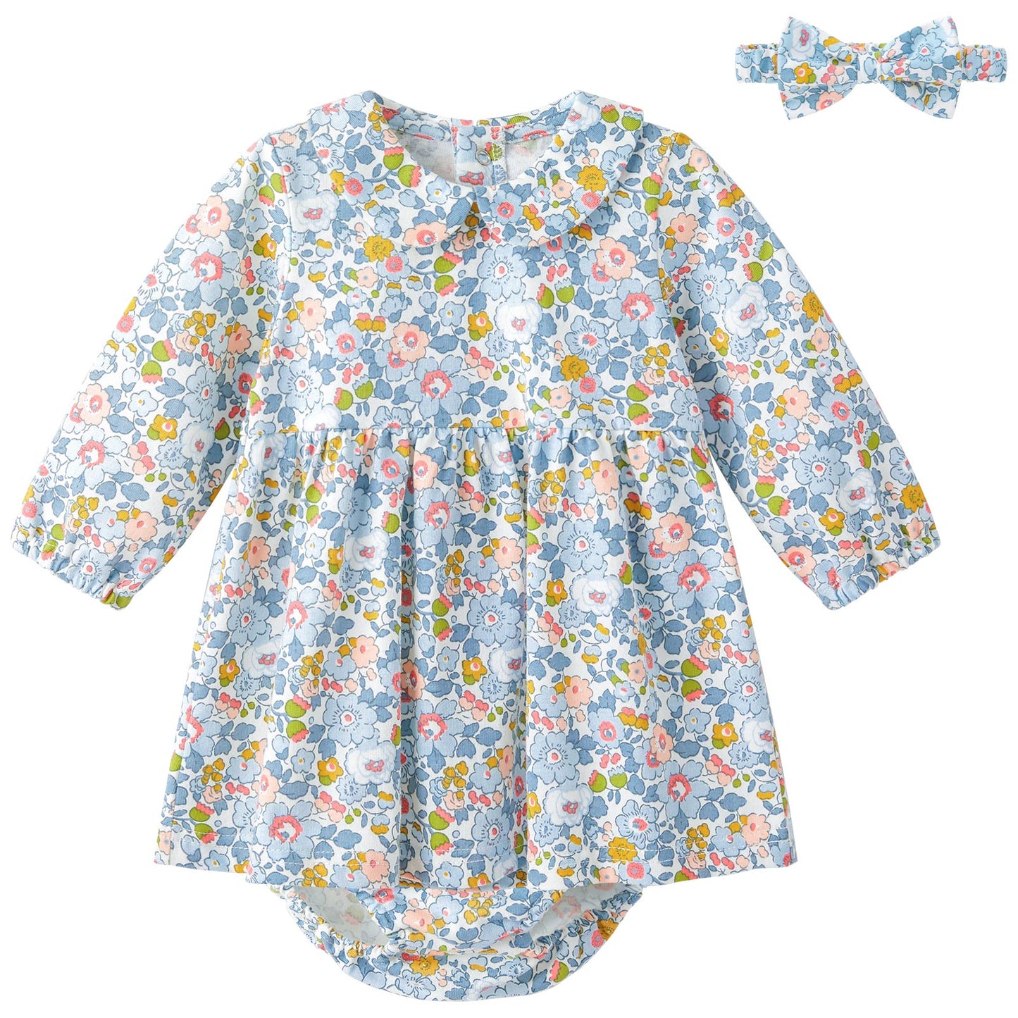 pureborn Baby Girls Dress with Bloomer Infant Girl Cotton Playwear Dress 0-24 Months