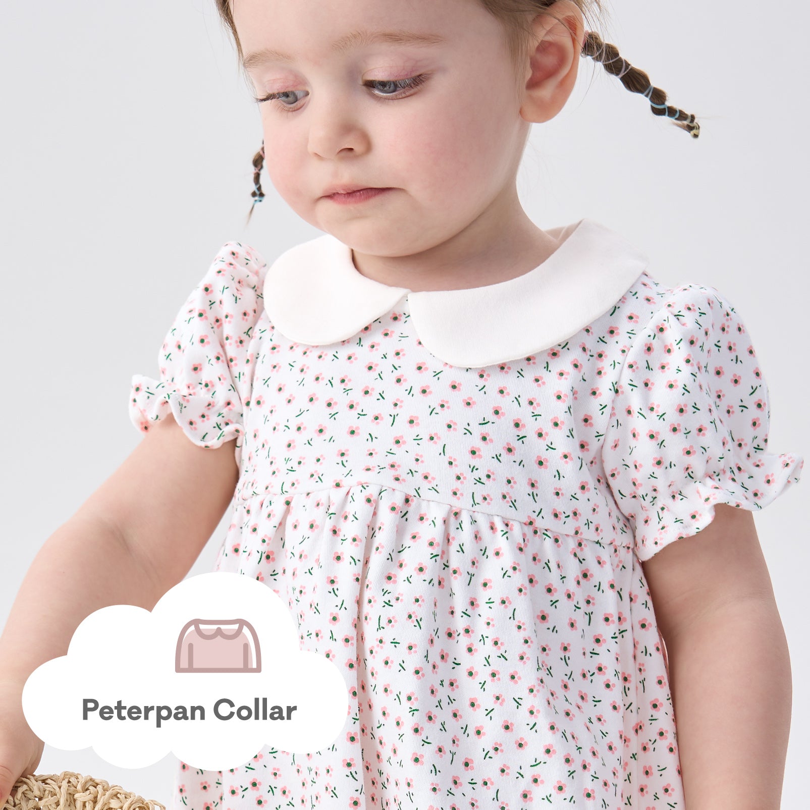 pureborn Baby Girls Dress with Bloomer Infant Girl Cotton Playwear Dress 0-24 Months