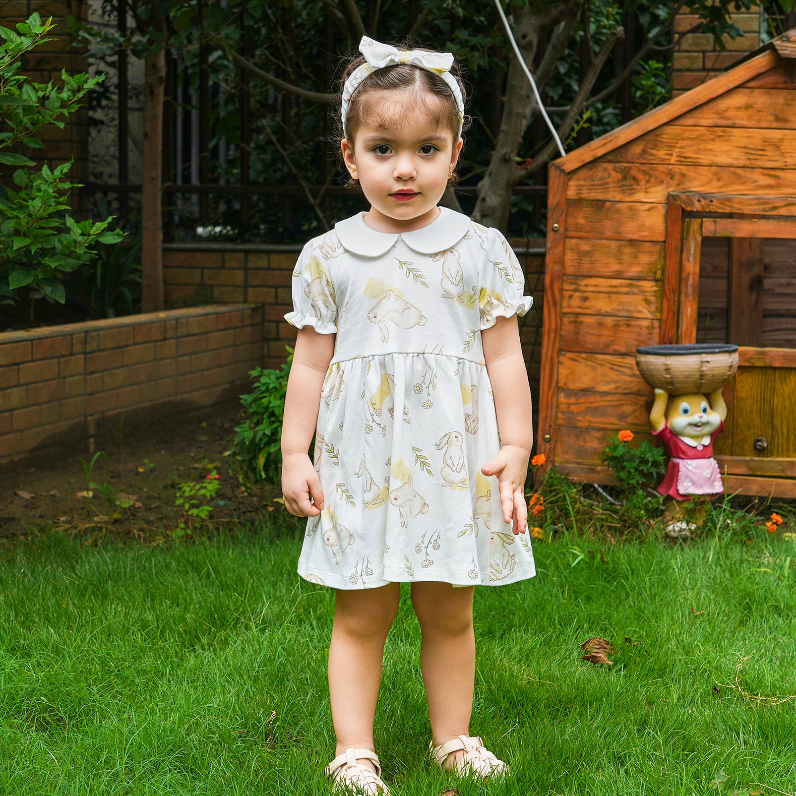 pureborn Baby Girls Dress with Bloomer Infant Girl Cotton Playwear Dress 0-24 Months
