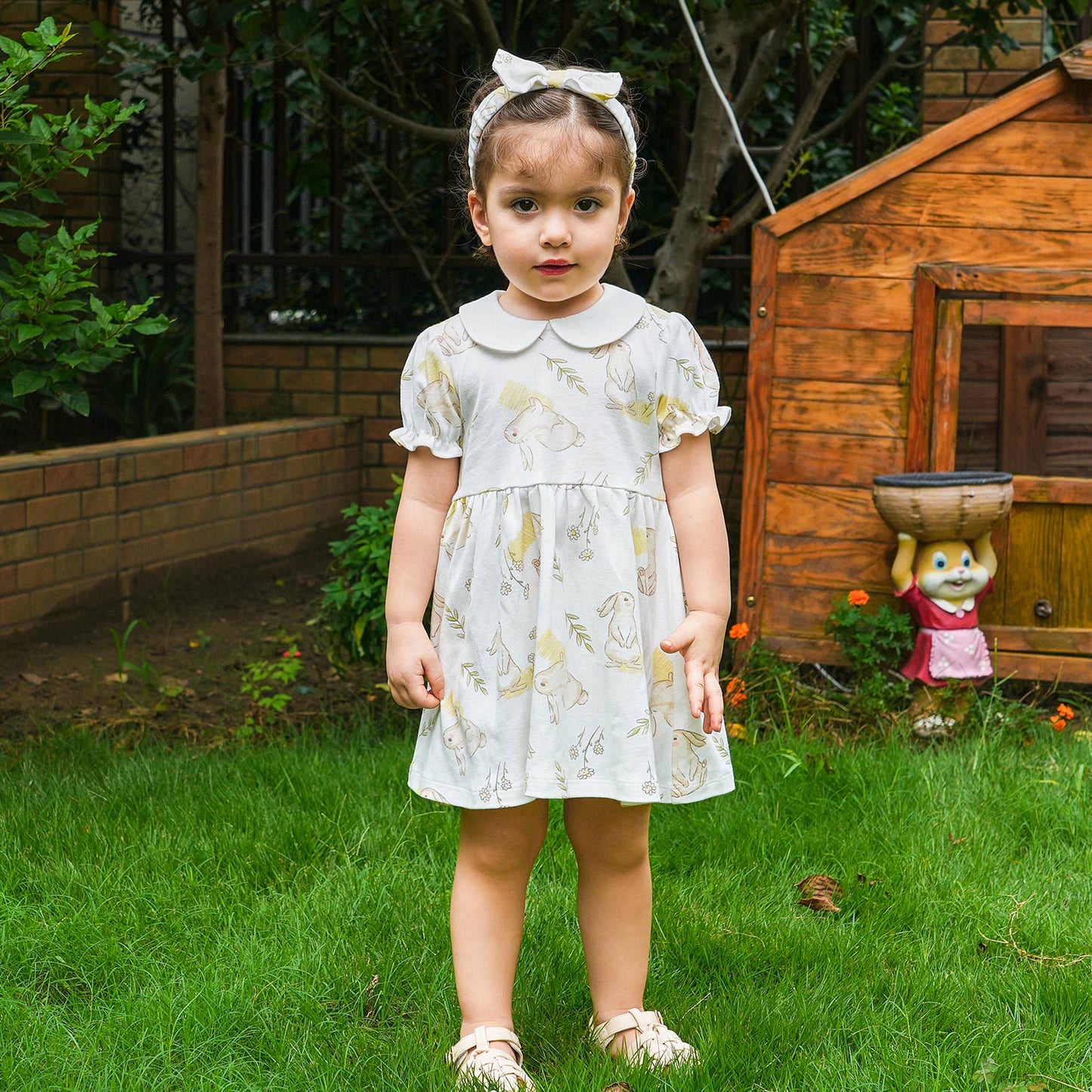 pureborn Baby Girls Dress with Bloomer Infant Girl Cotton Playwear Dress 0-24 Months