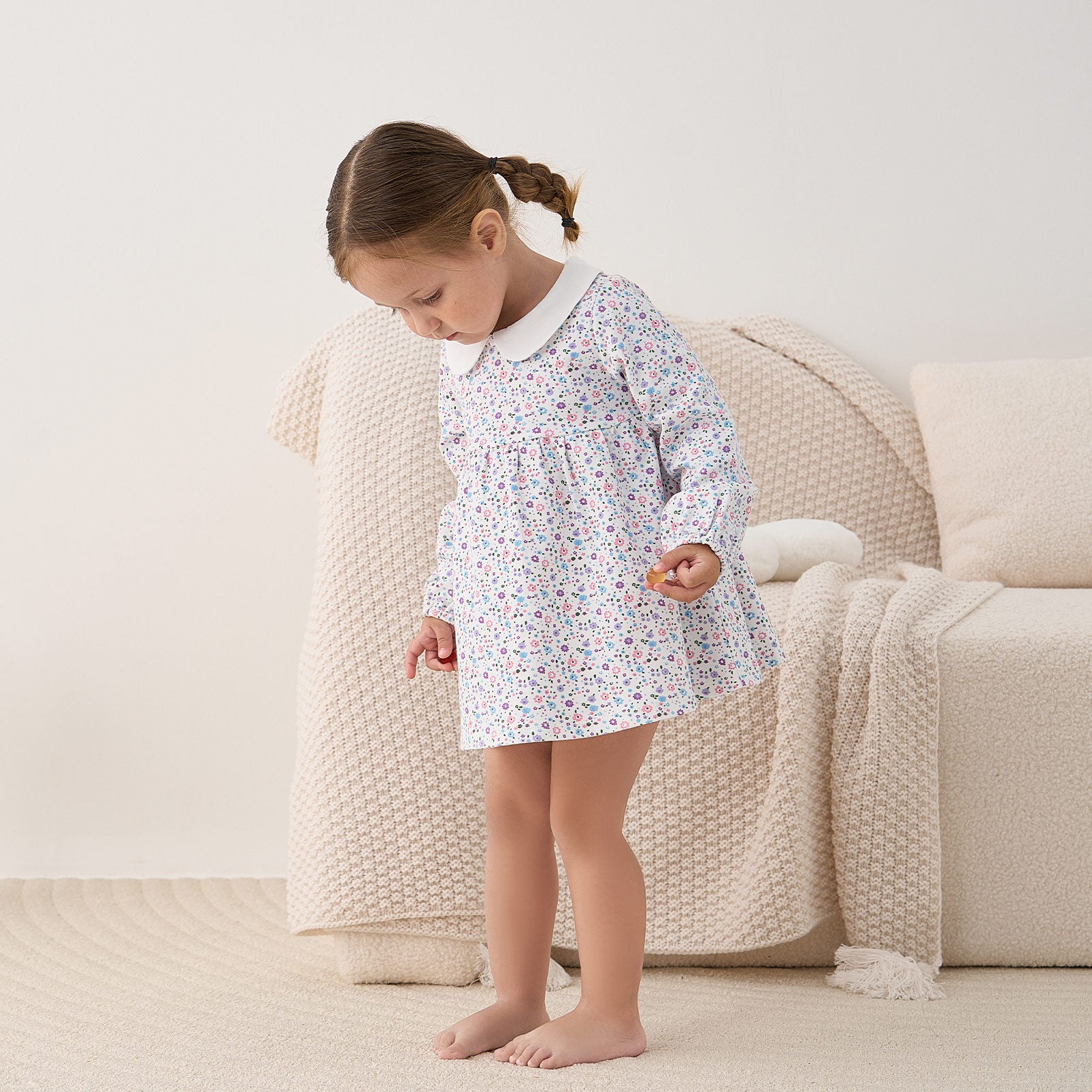pureborn Baby Girls Dress with Bloomer Infant Girl Cotton Playwear Dress 0-24 Months