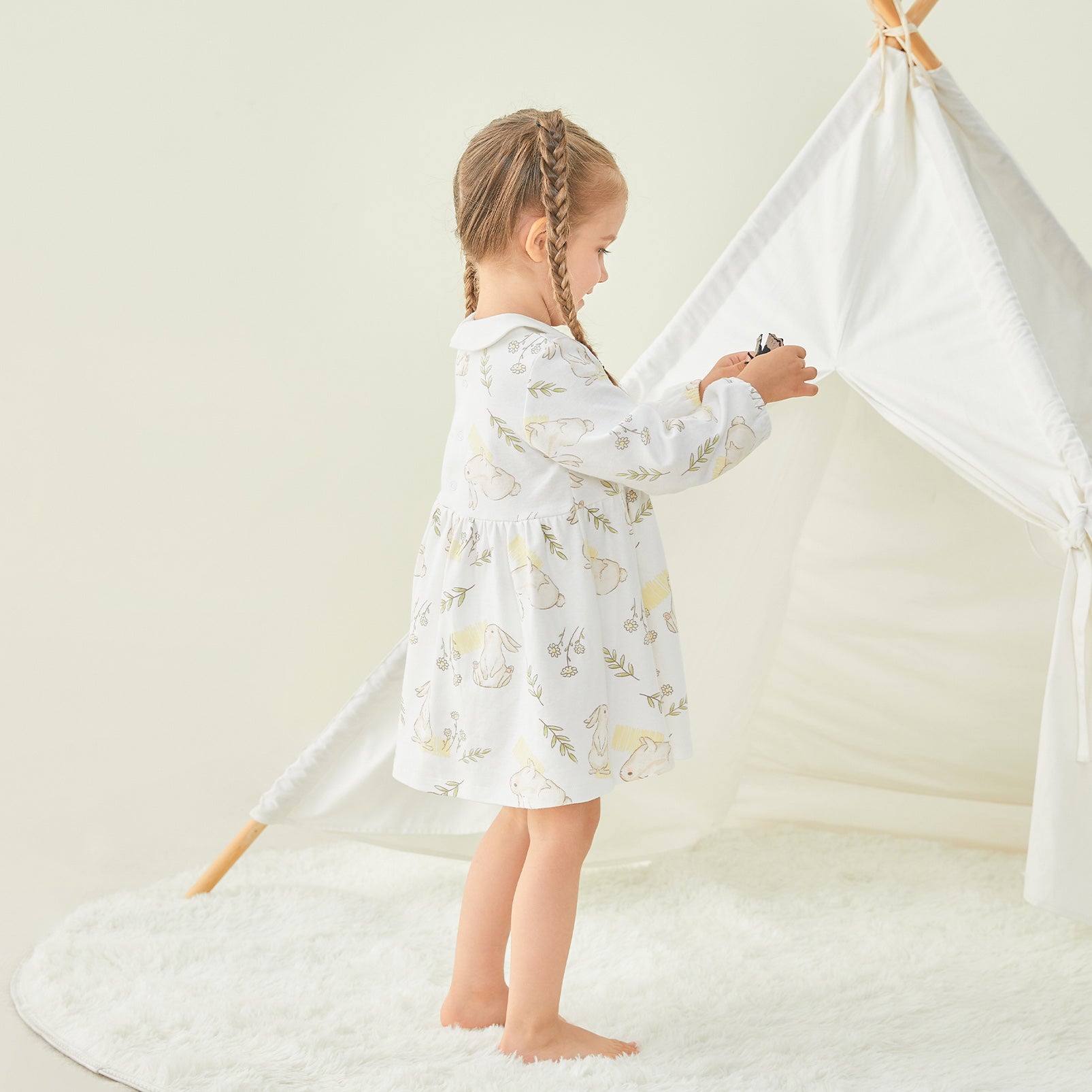 pureborn Baby Girls Dress with Bloomer Infant Girl Cotton Playwear Dress 0-24 Months